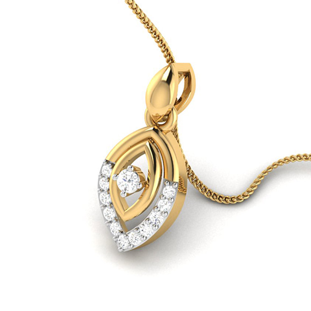 Nosedive modern lab grown diamond pendant design Fiona Diamonds