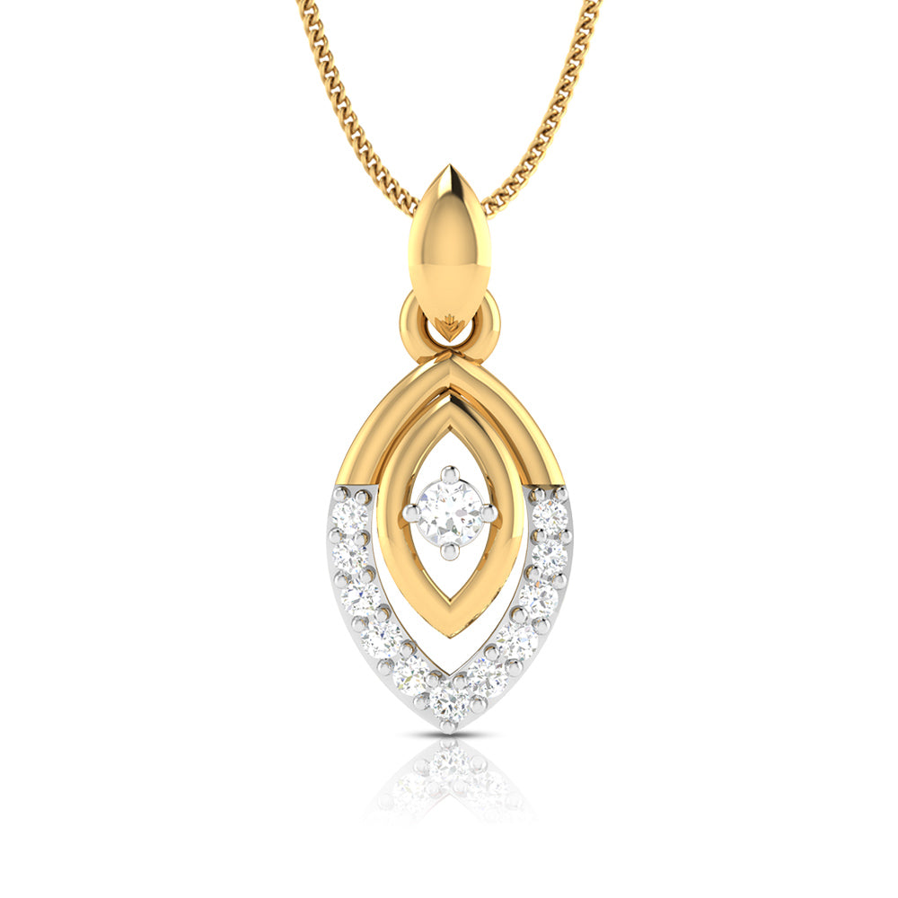 Nosedive modern lab grown diamond pendant design Fiona Diamonds