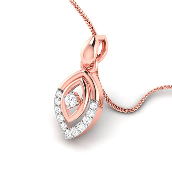 Nosedive modern lab grown diamond pendant design Fiona Diamonds