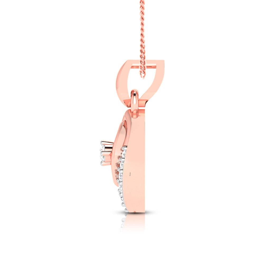Nosedive modern lab grown diamond pendant design Fiona Diamonds
