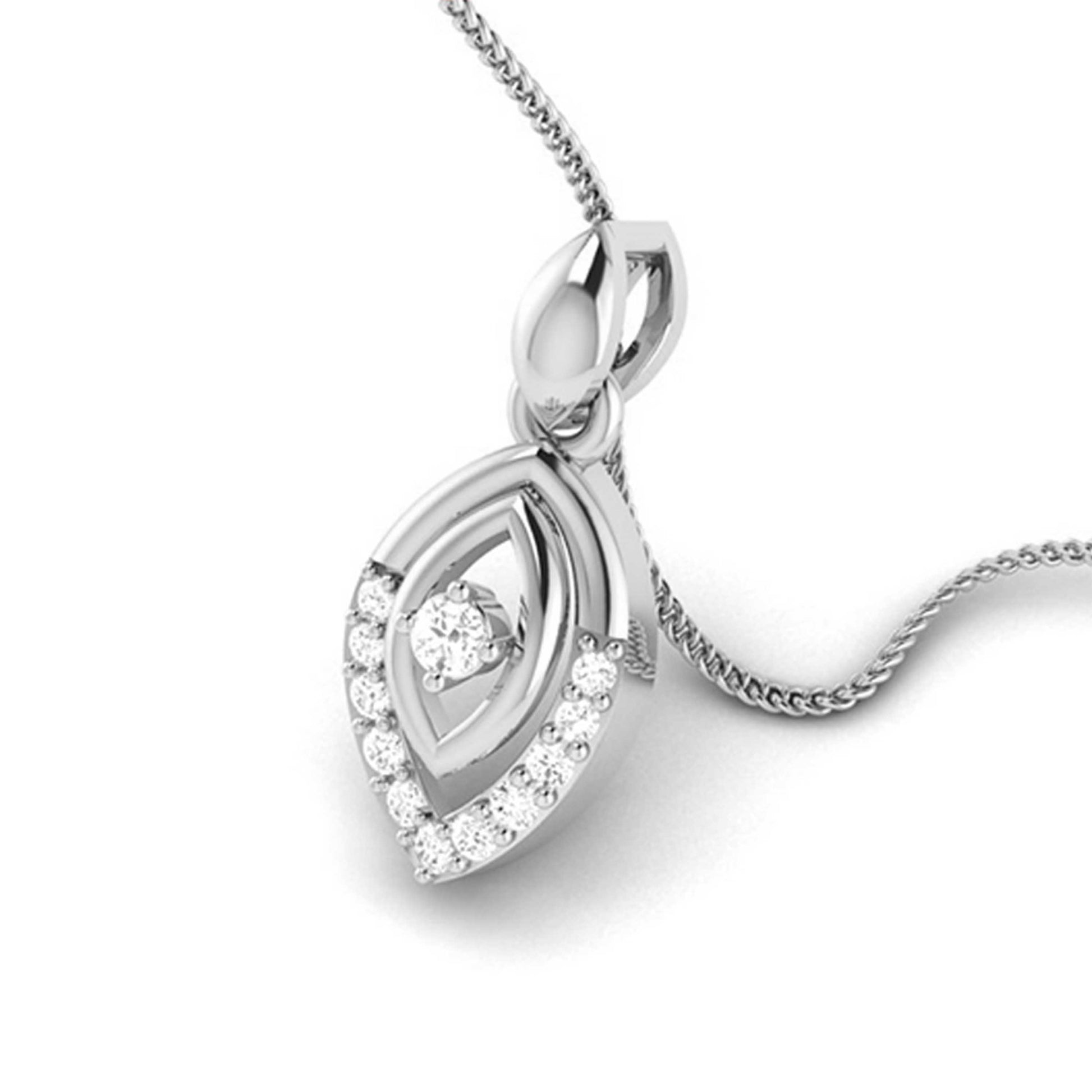 Nosedive modern lab grown diamond pendant design Fiona Diamonds