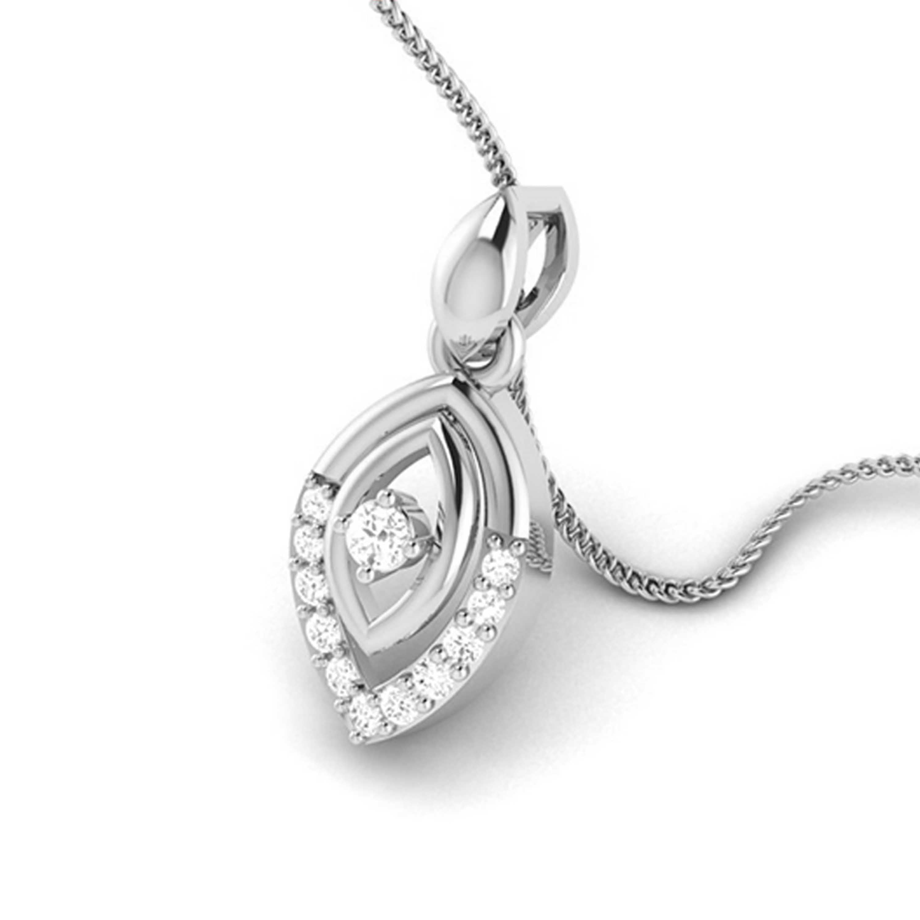 Nosedive modern lab grown diamond pendant design Fiona Diamonds