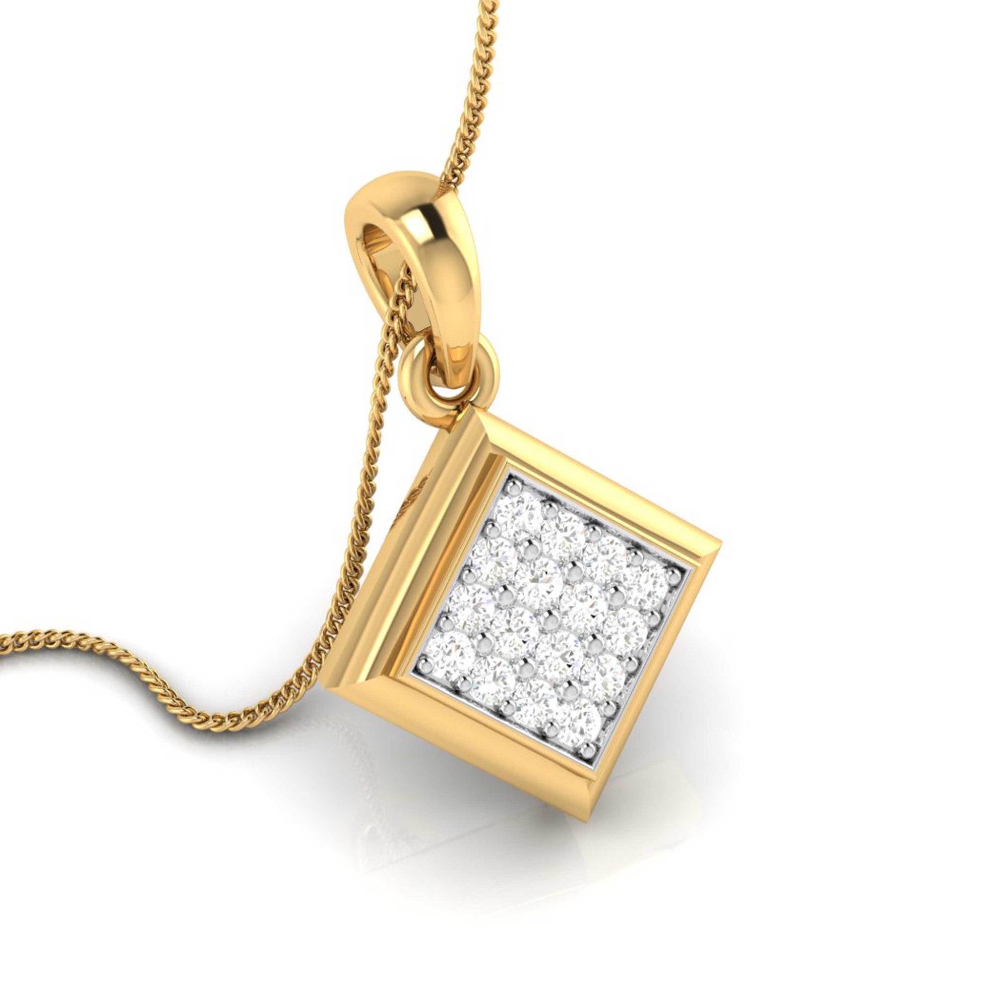 Cloister modern lab grown diamond pendant design Fiona Diamonds