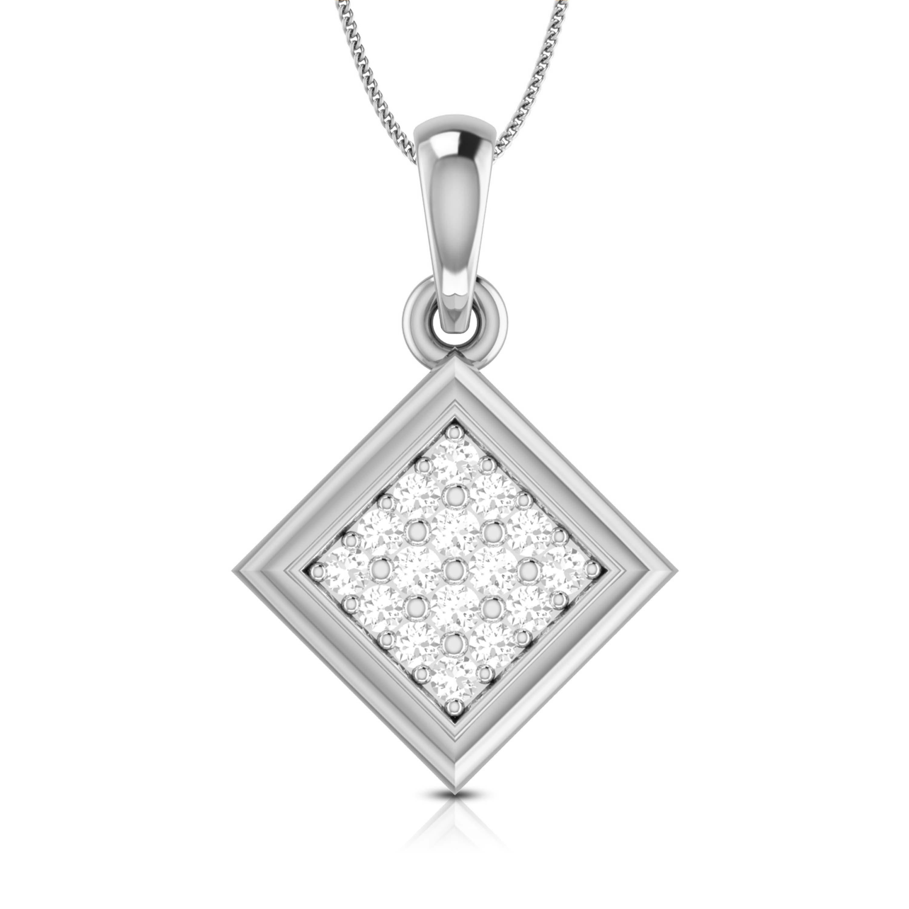 Cloister modern lab grown diamond pendant design Fiona Diamonds