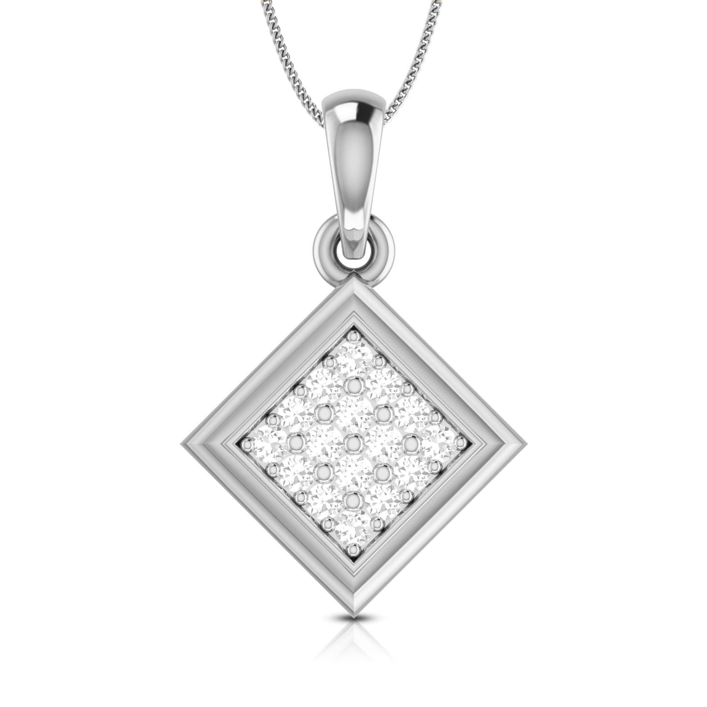 Cloister modern lab grown diamond pendant design Fiona Diamonds