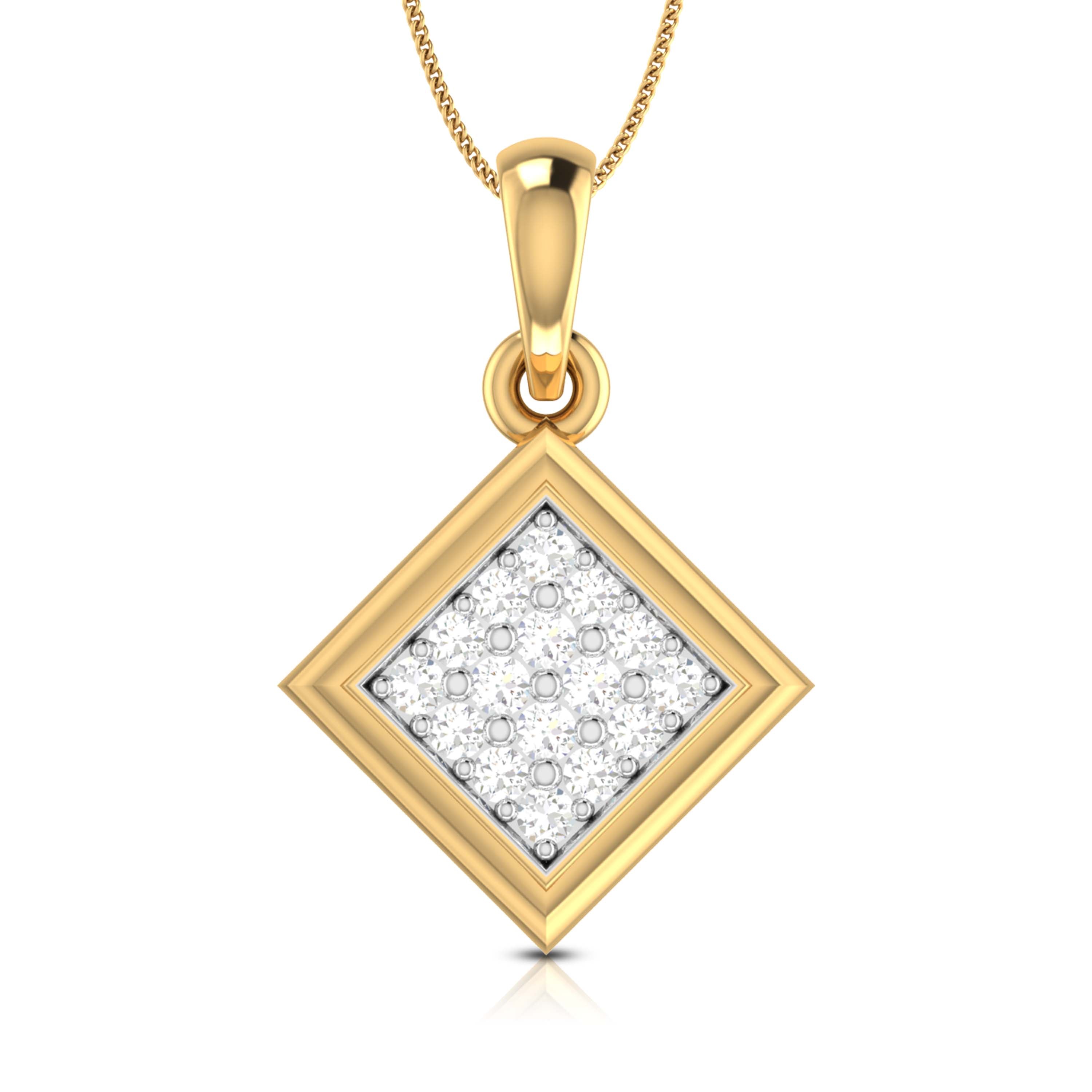 Cloister modern lab grown diamond pendant design Fiona Diamonds