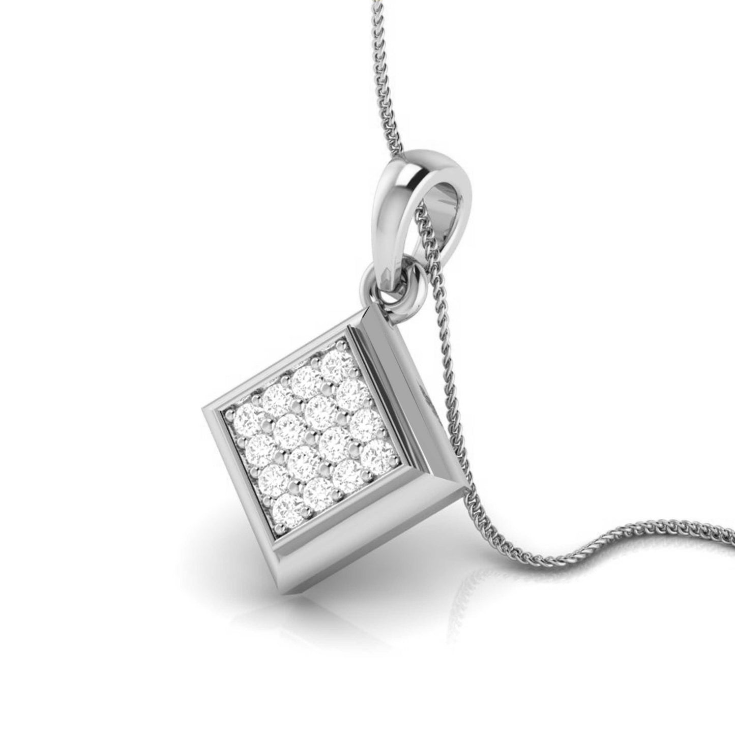 Cloister modern lab grown diamond pendant design Fiona Diamonds