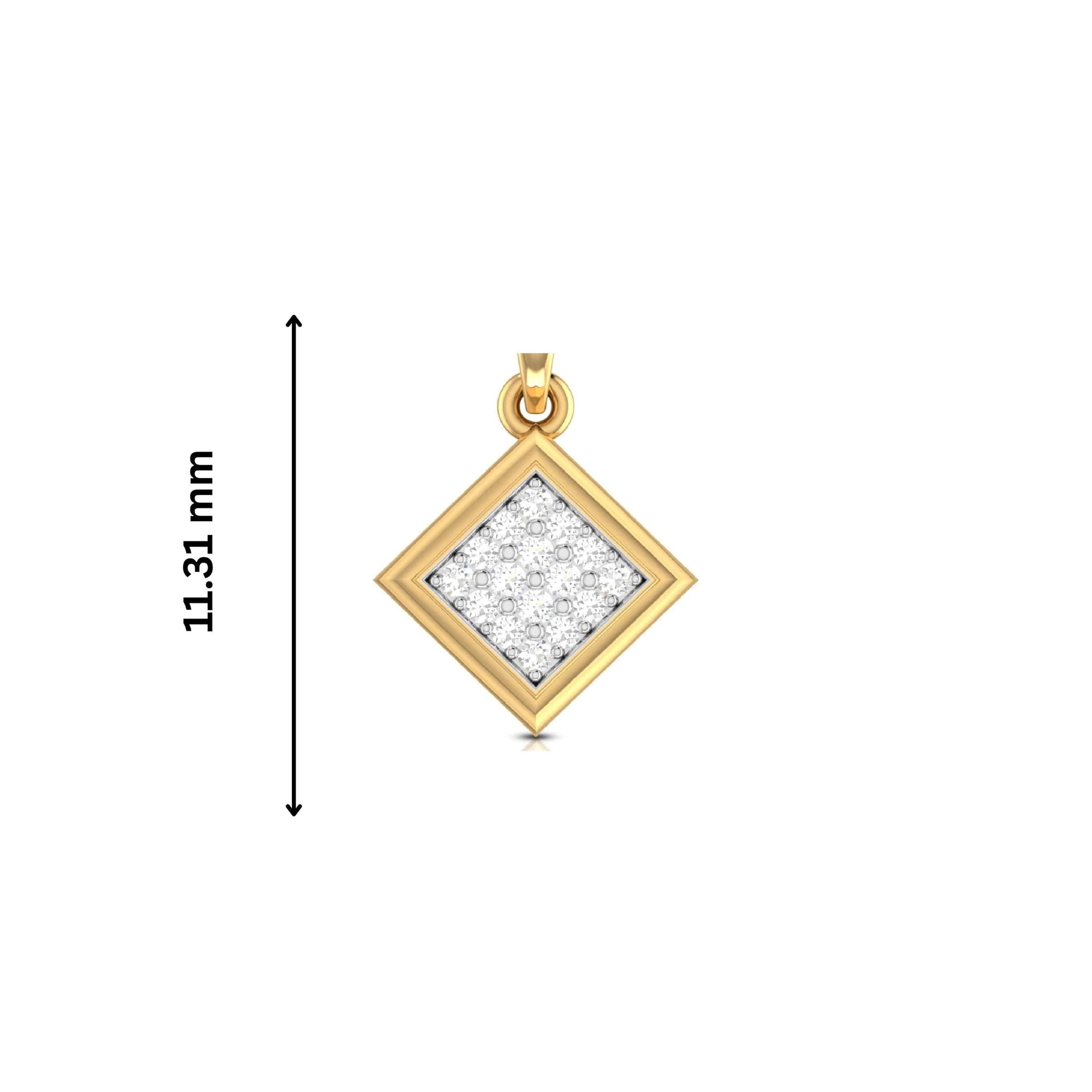 Cloister modern lab grown diamond pendant design Fiona Diamonds