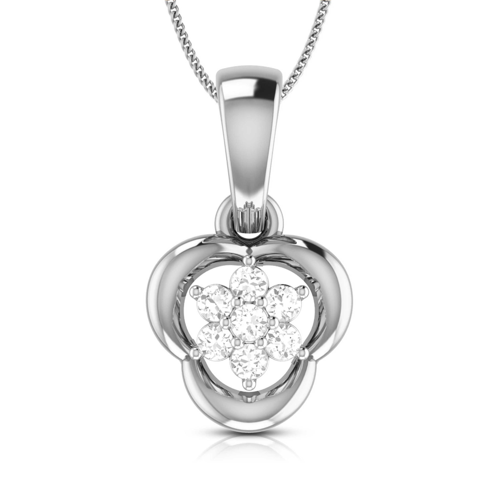 Twee modern lab grown diamond pendant design Fiona Diamonds