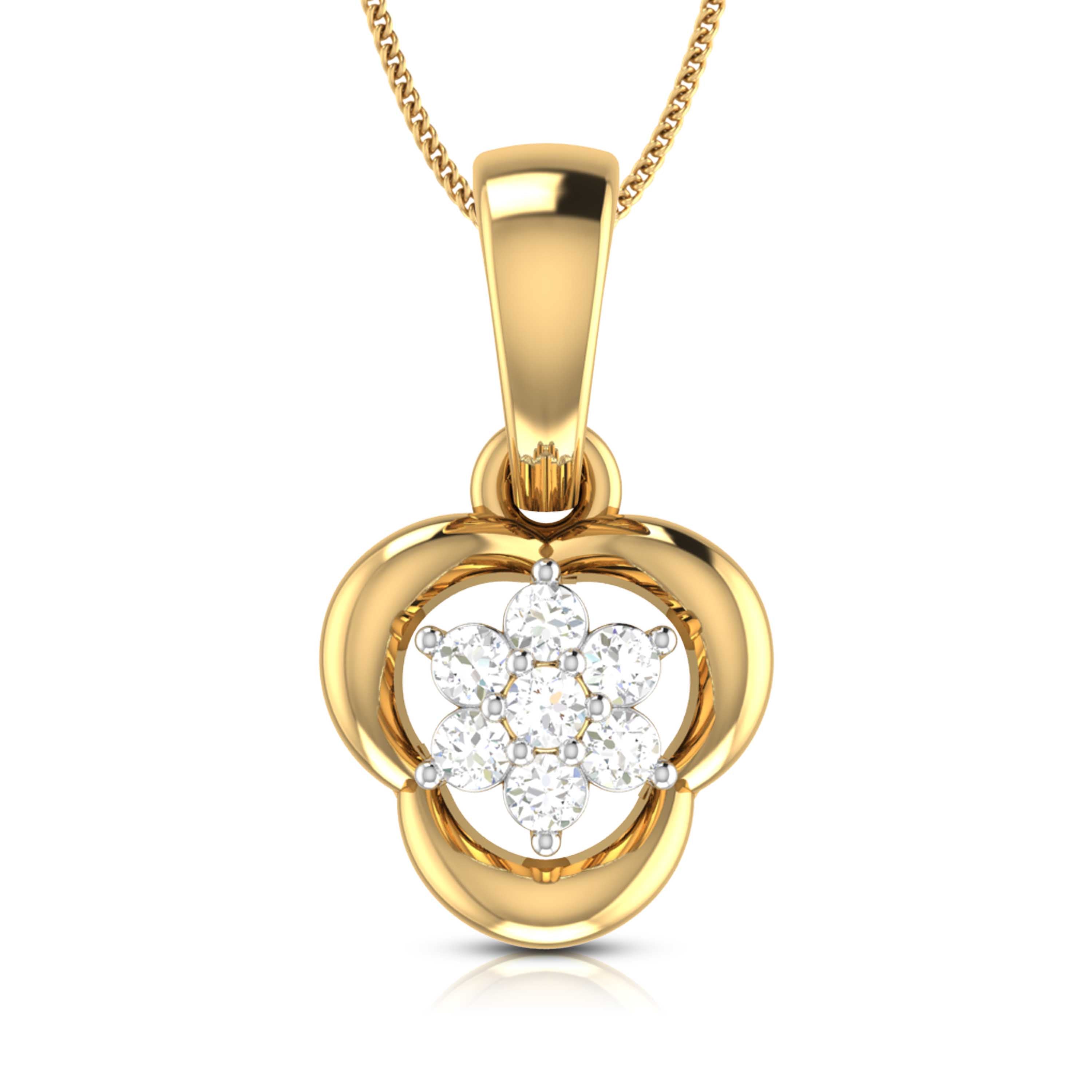 Twee modern lab grown diamond pendant design Fiona Diamonds