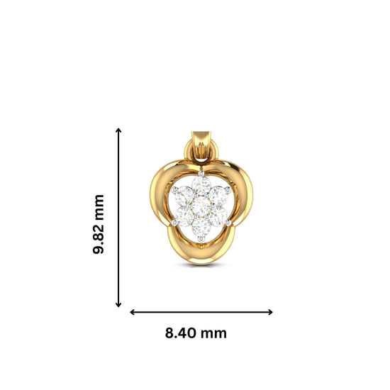 Twee modern lab grown diamond pendant design Fiona Diamonds