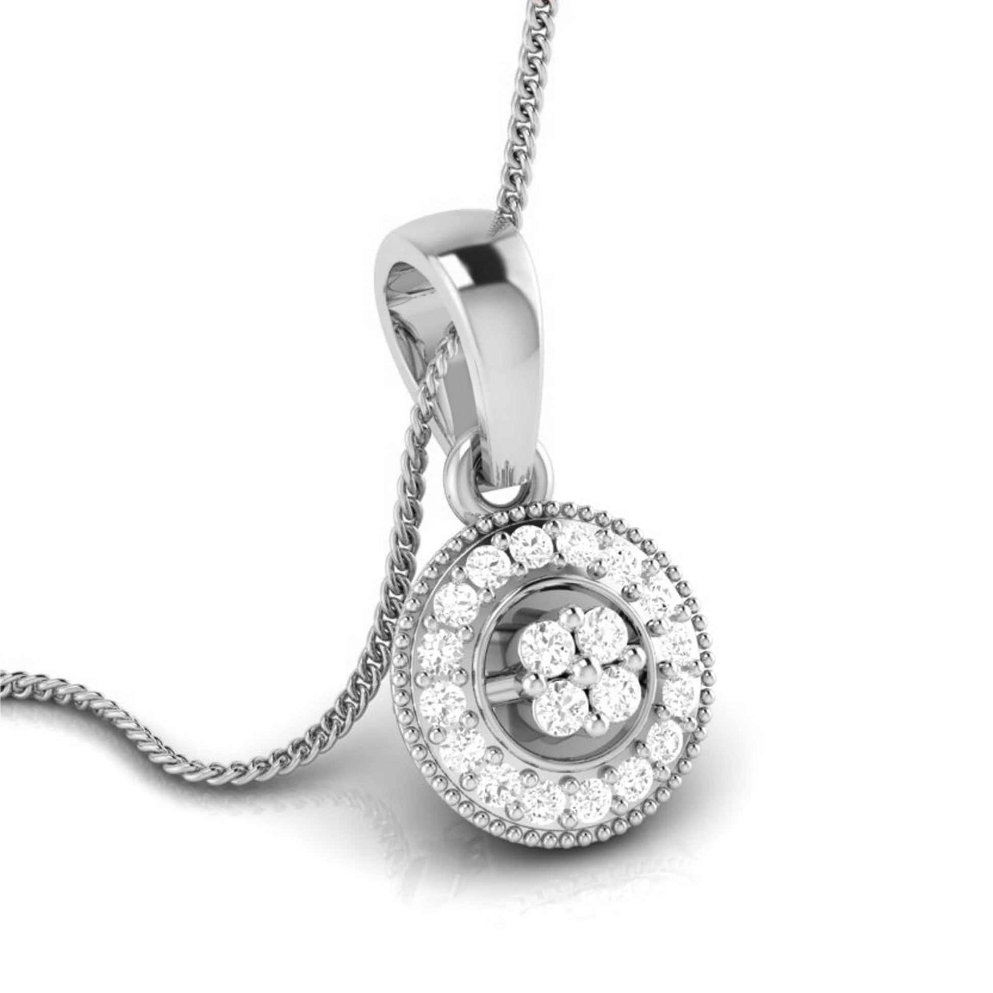 Fellowship modern lab grown diamond pendant design Fiona Diamonds