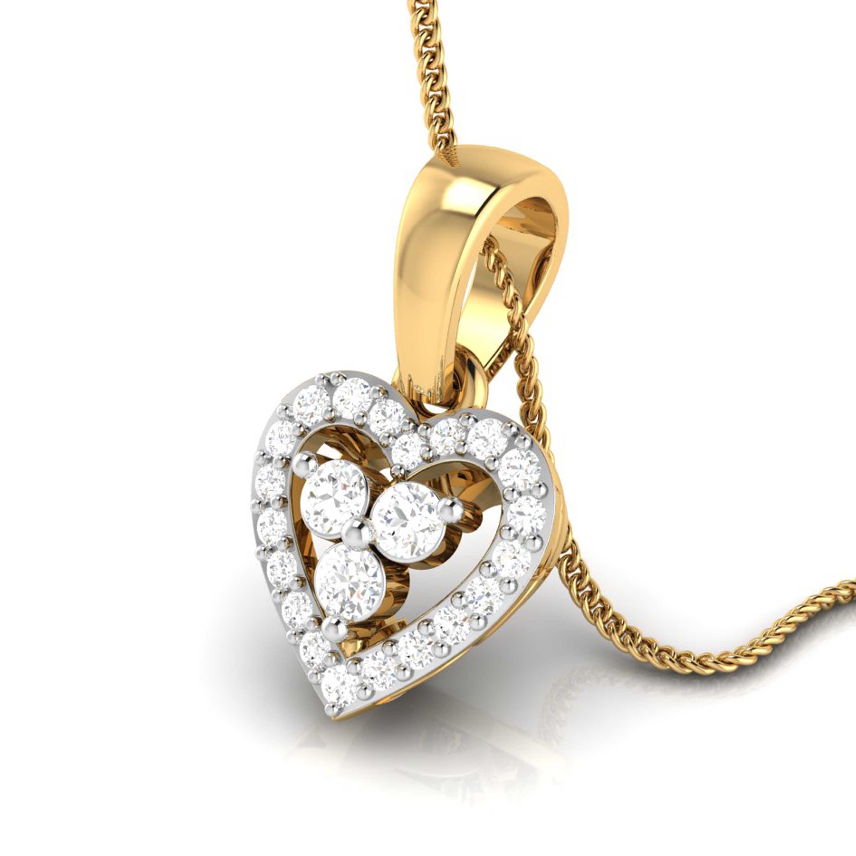 Blowsy modern lab grown diamond pendant design Fiona Diamonds