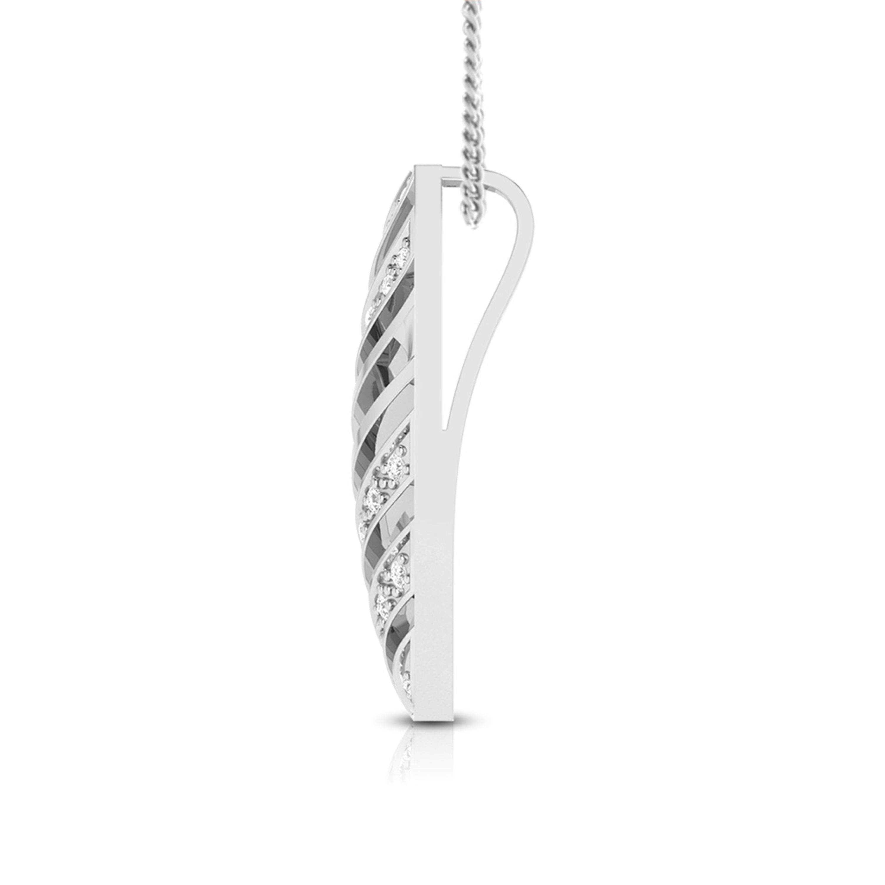 Flight modern lab grown diamond pendant design Fiona Diamonds