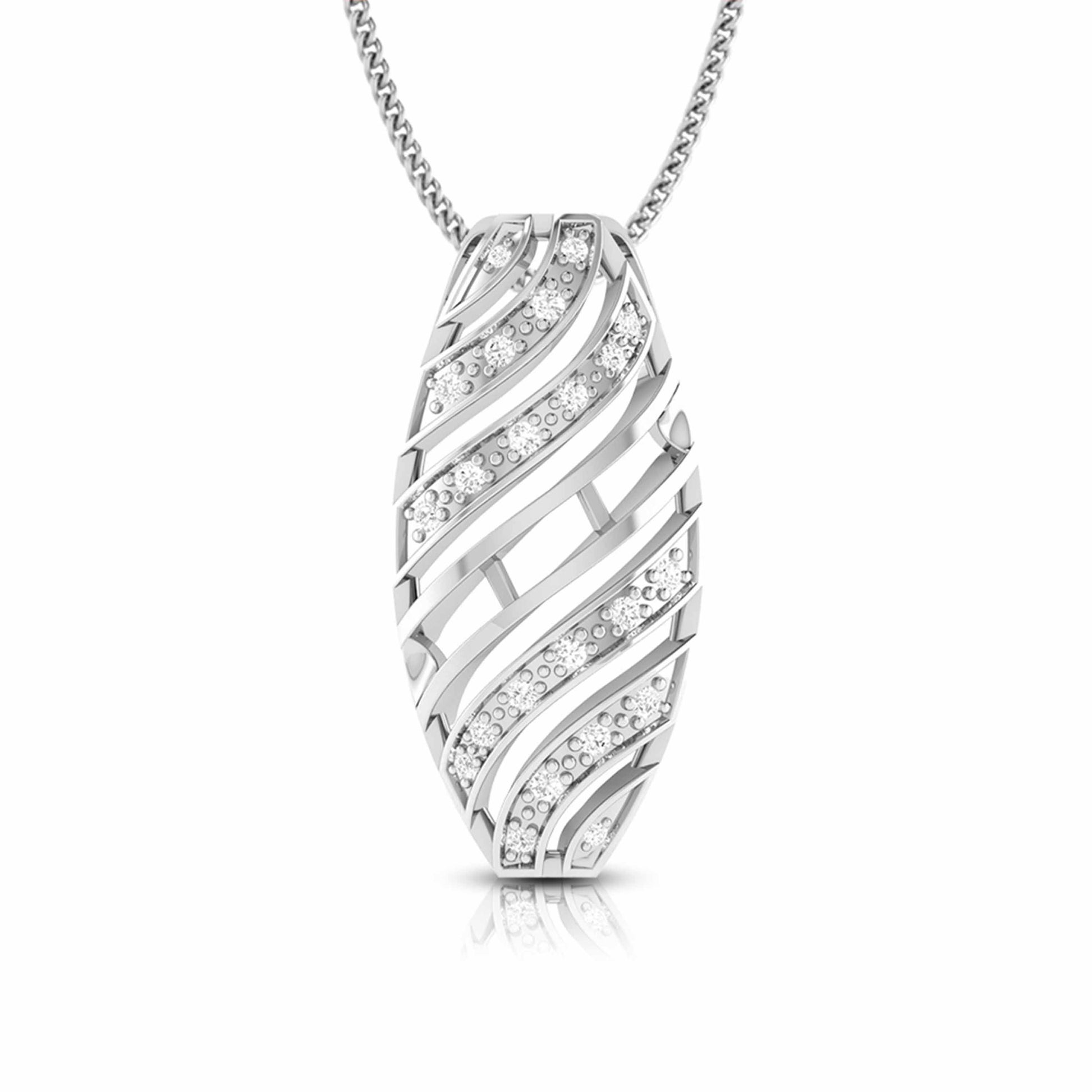 Flight modern lab grown diamond pendant design Fiona Diamonds