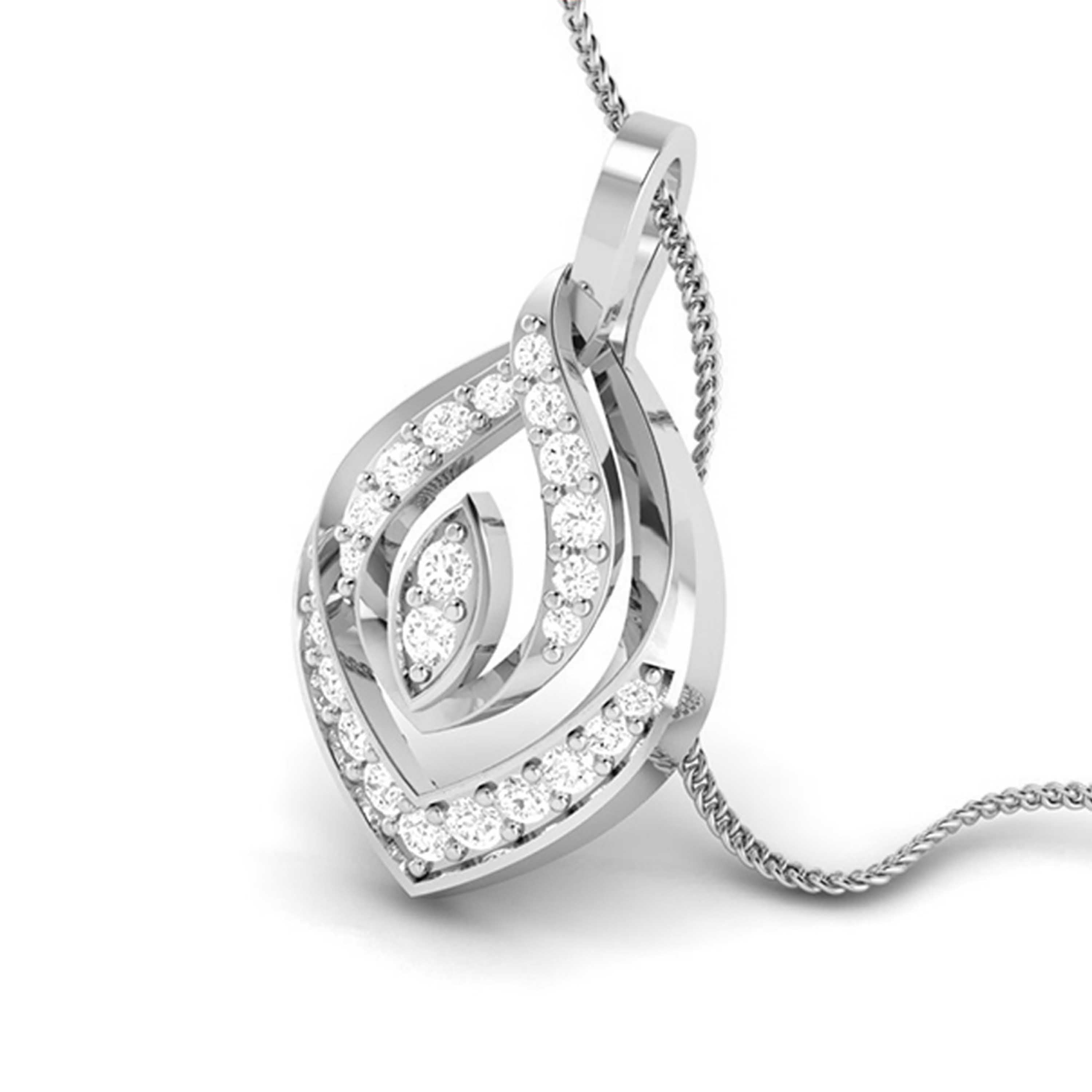 Ruminate modern lab grown diamond pendant design Fiona Diamonds