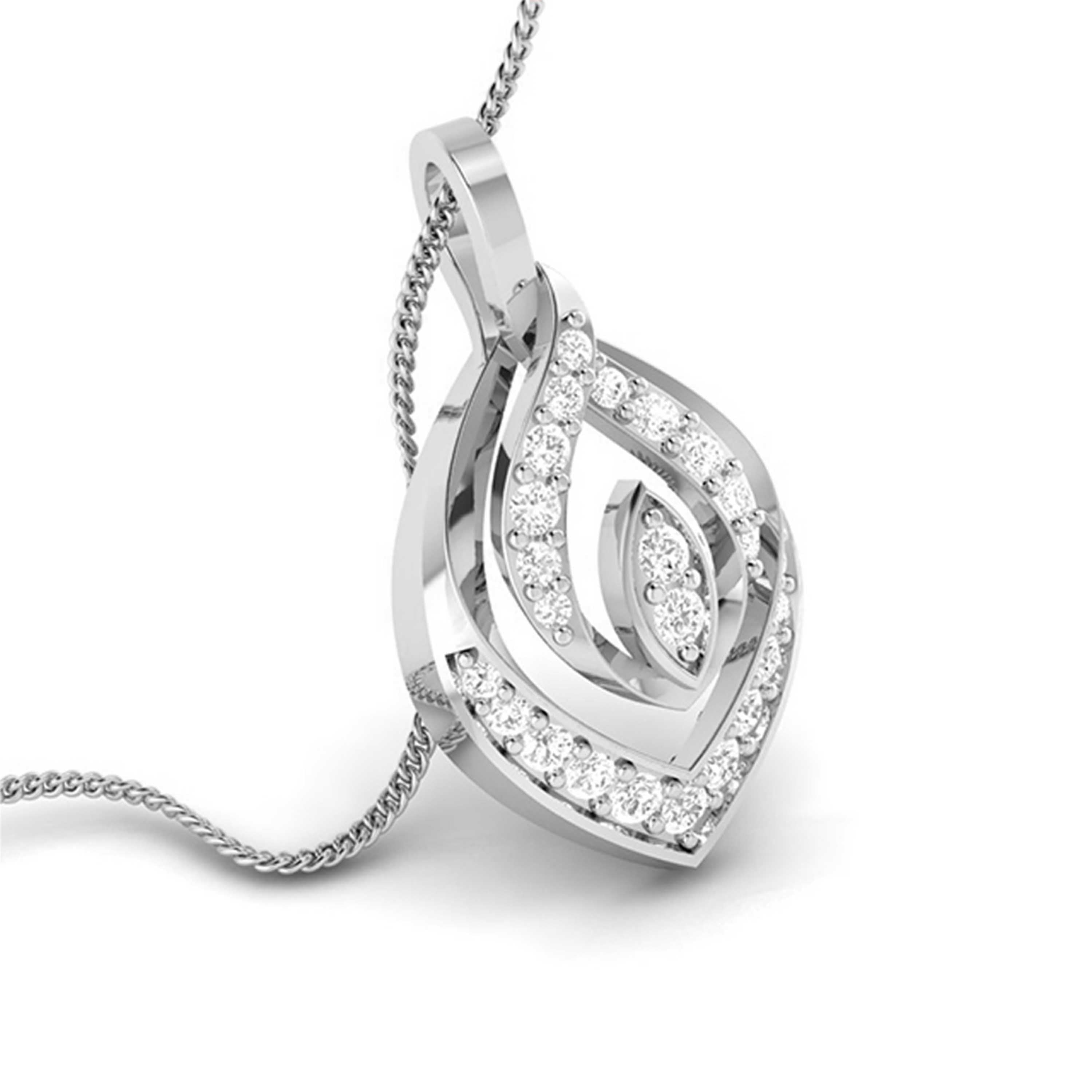 Ruminate modern lab grown diamond pendant design Fiona Diamonds