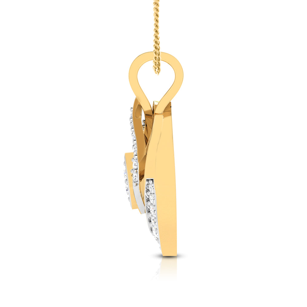Ruminate modern lab grown diamond pendant design Fiona Diamonds