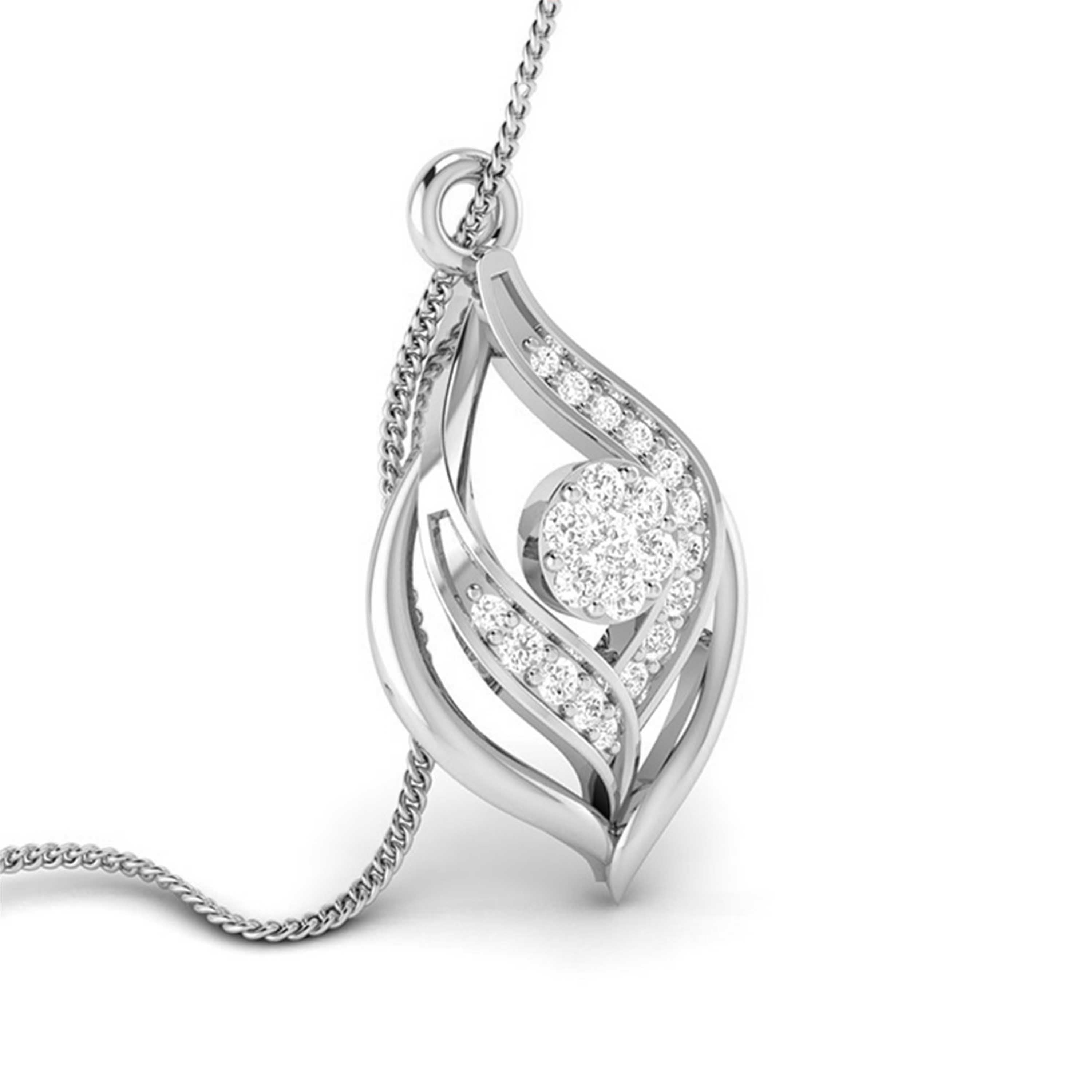 Foray modern lab grown diamond pendant design Fiona Diamonds