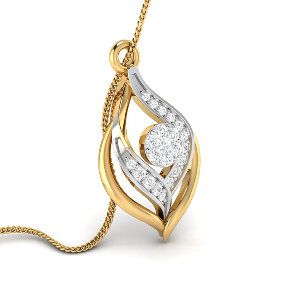 Foray modern lab grown diamond pendant design Fiona Diamonds