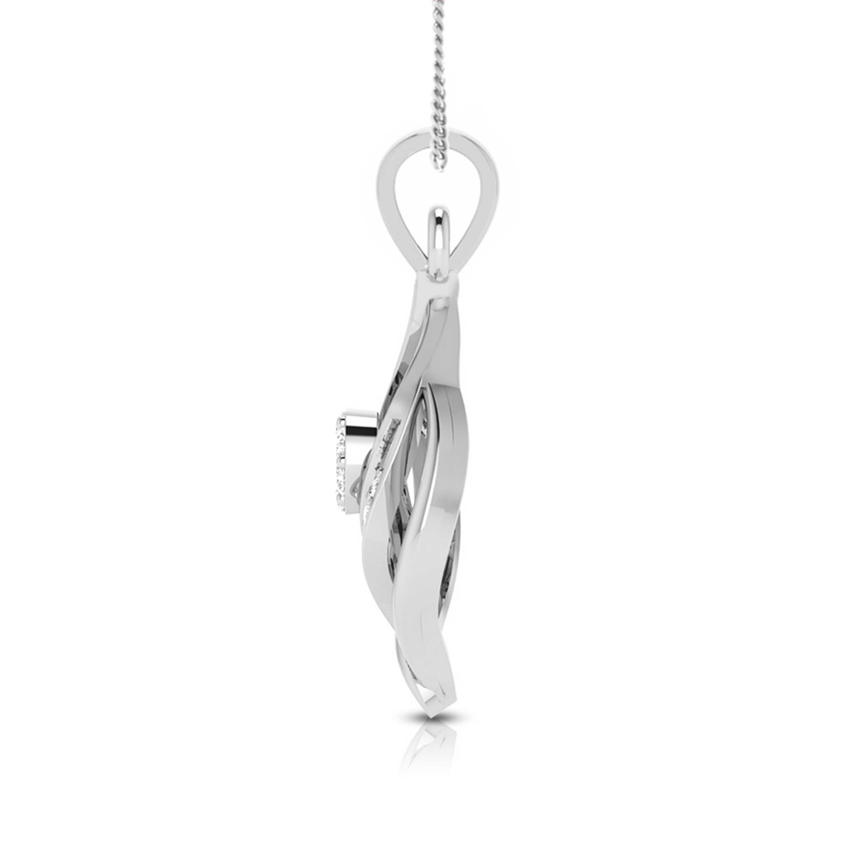 Foray modern lab grown diamond pendant design Fiona Diamonds