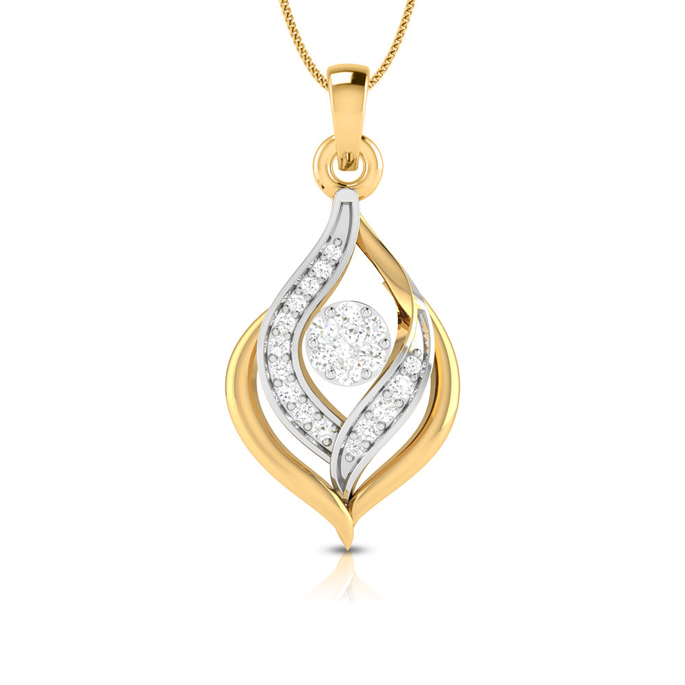 Foray modern lab grown diamond pendant design Fiona Diamonds
