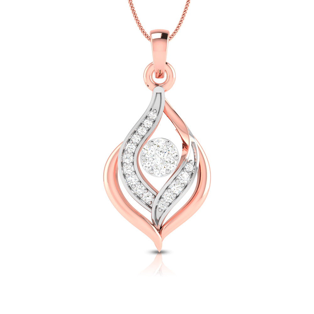 Foray modern lab grown diamond pendant design Fiona Diamonds