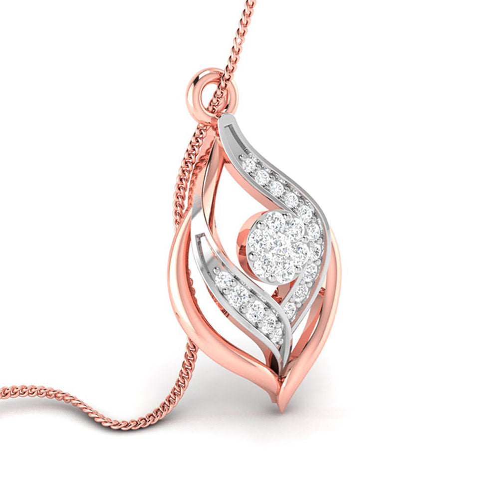 Foray modern lab grown diamond pendant design Fiona Diamonds
