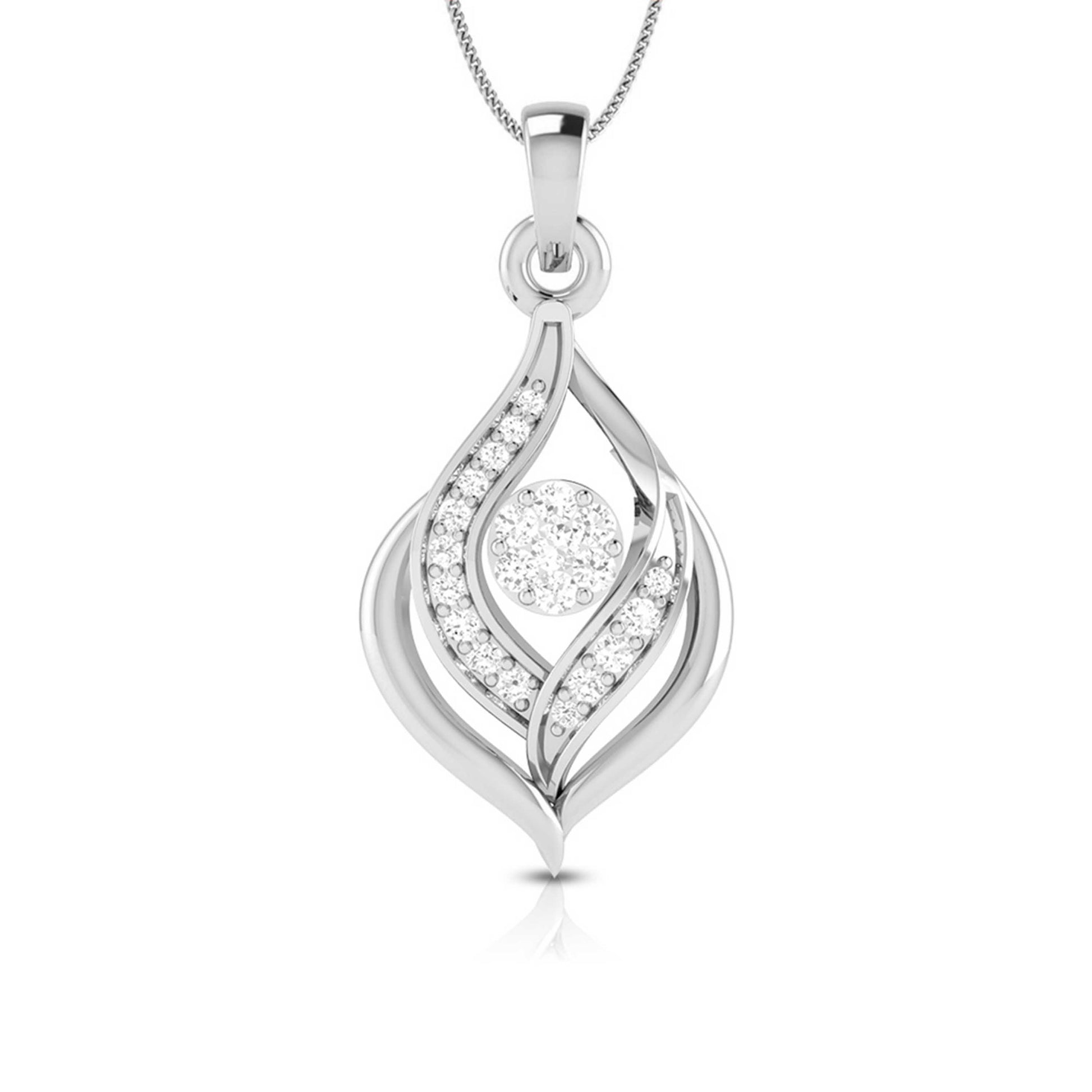 Foray modern lab grown diamond pendant design Fiona Diamonds