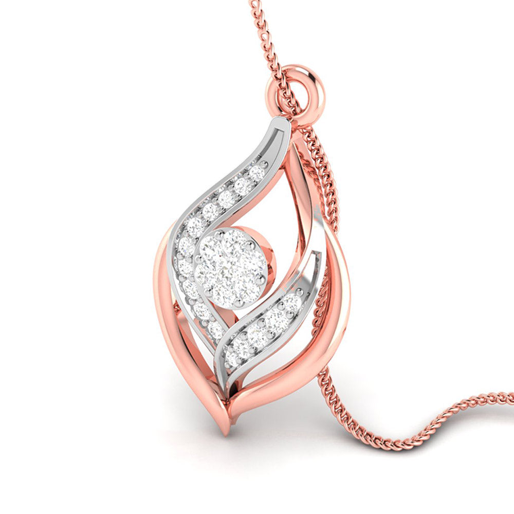 Foray modern lab grown diamond pendant design Fiona Diamonds