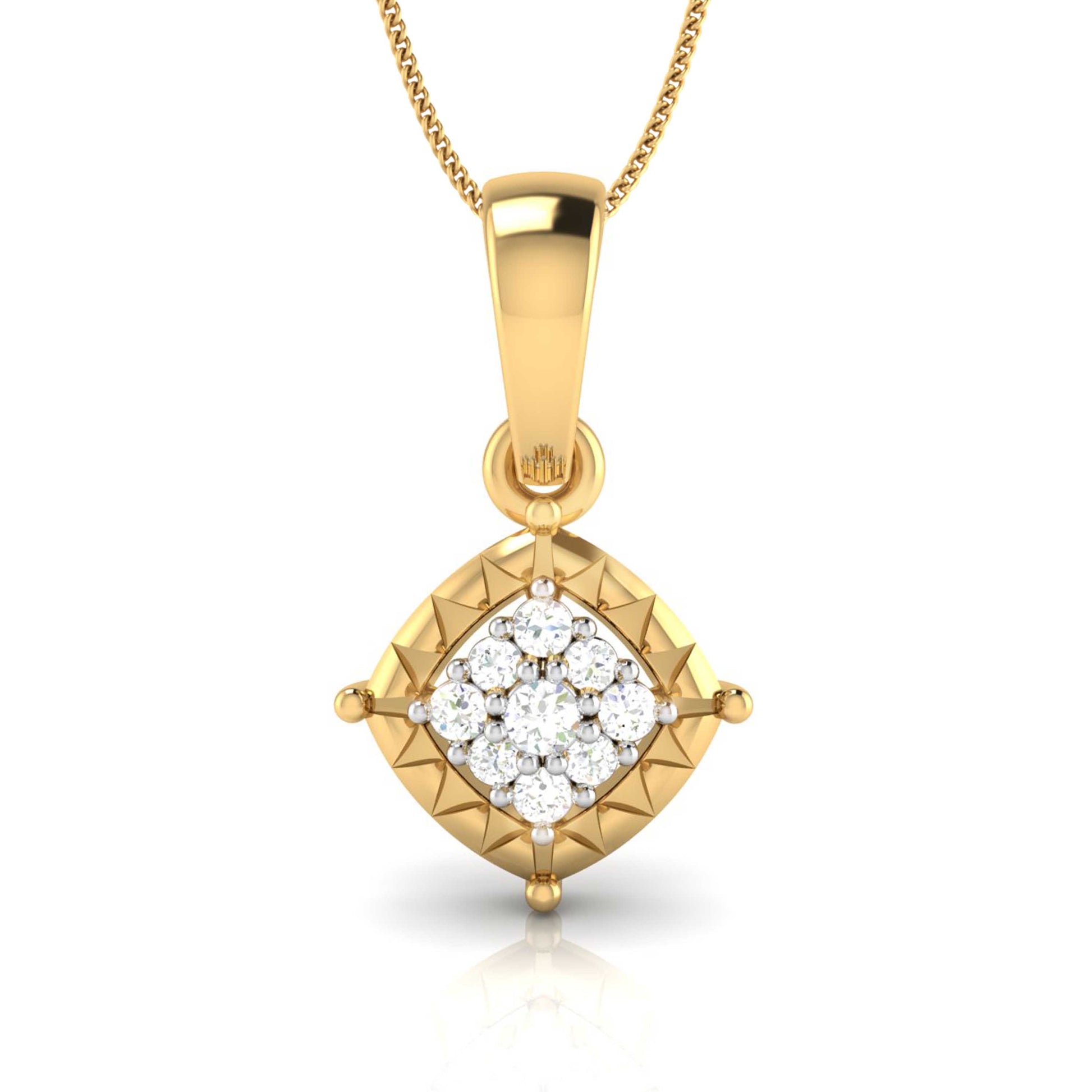 Unwed Round unique lab grown diamond pendant design Fiona Diamonds