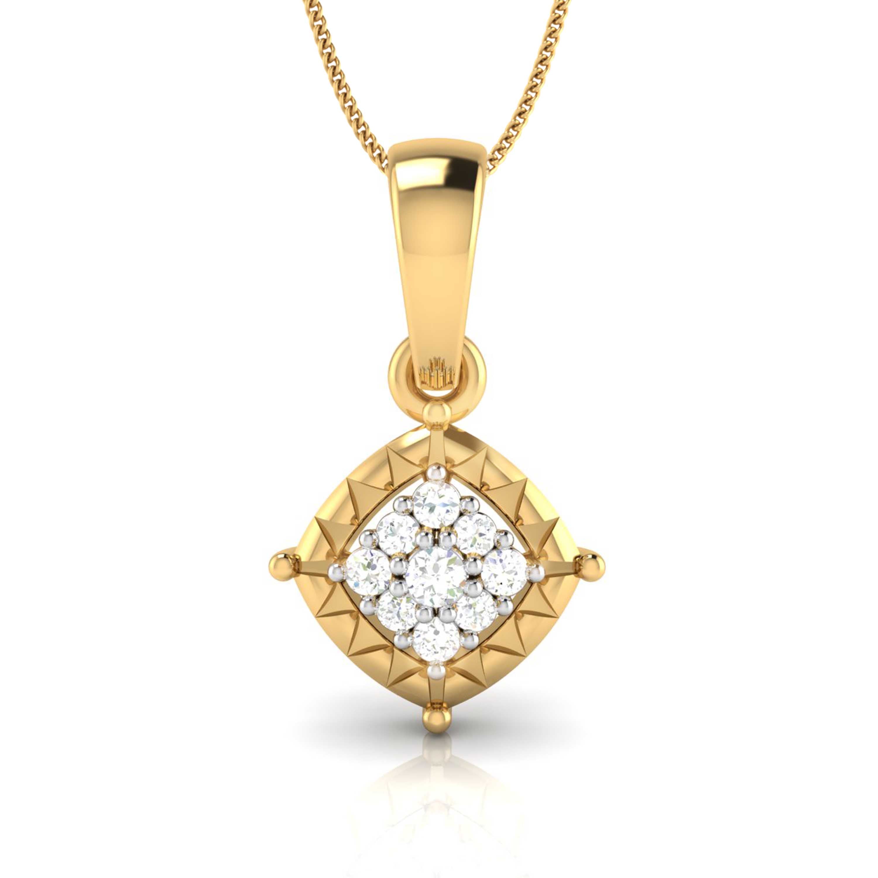 Unwed Round unique lab grown diamond pendant design Fiona Diamonds