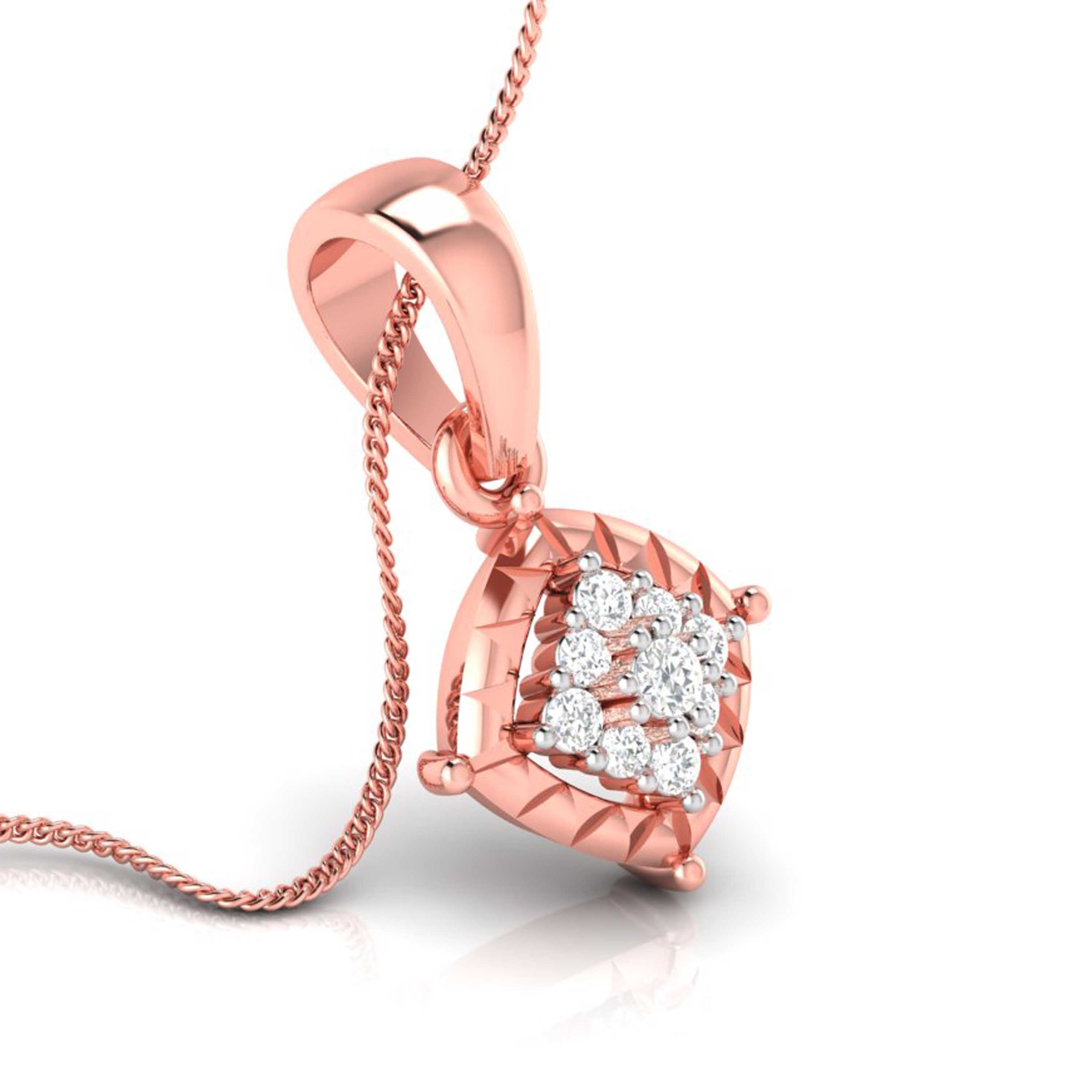 Unwed Round unique lab grown diamond pendant design Fiona Diamonds