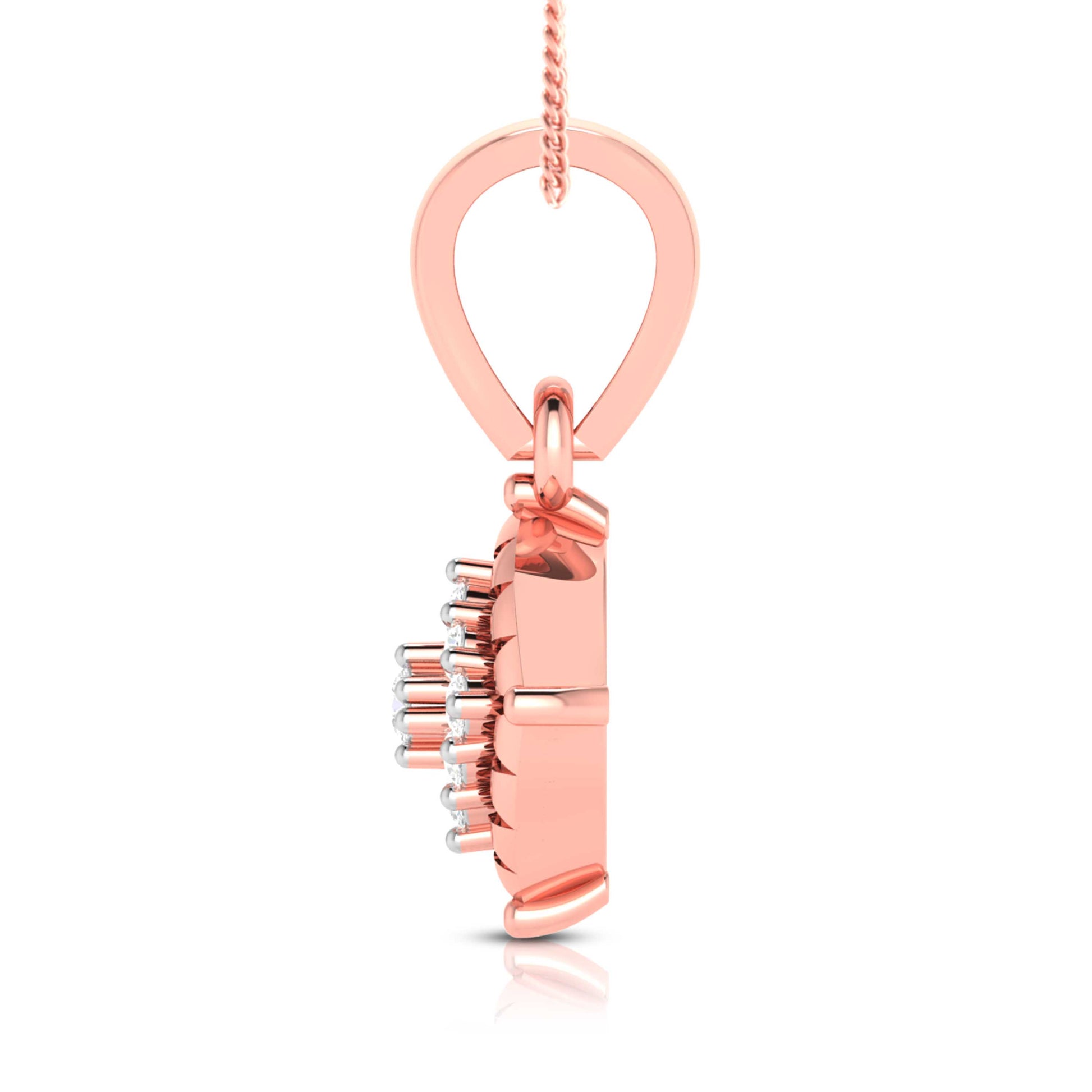 Unwed Round unique lab grown diamond pendant design Fiona Diamonds