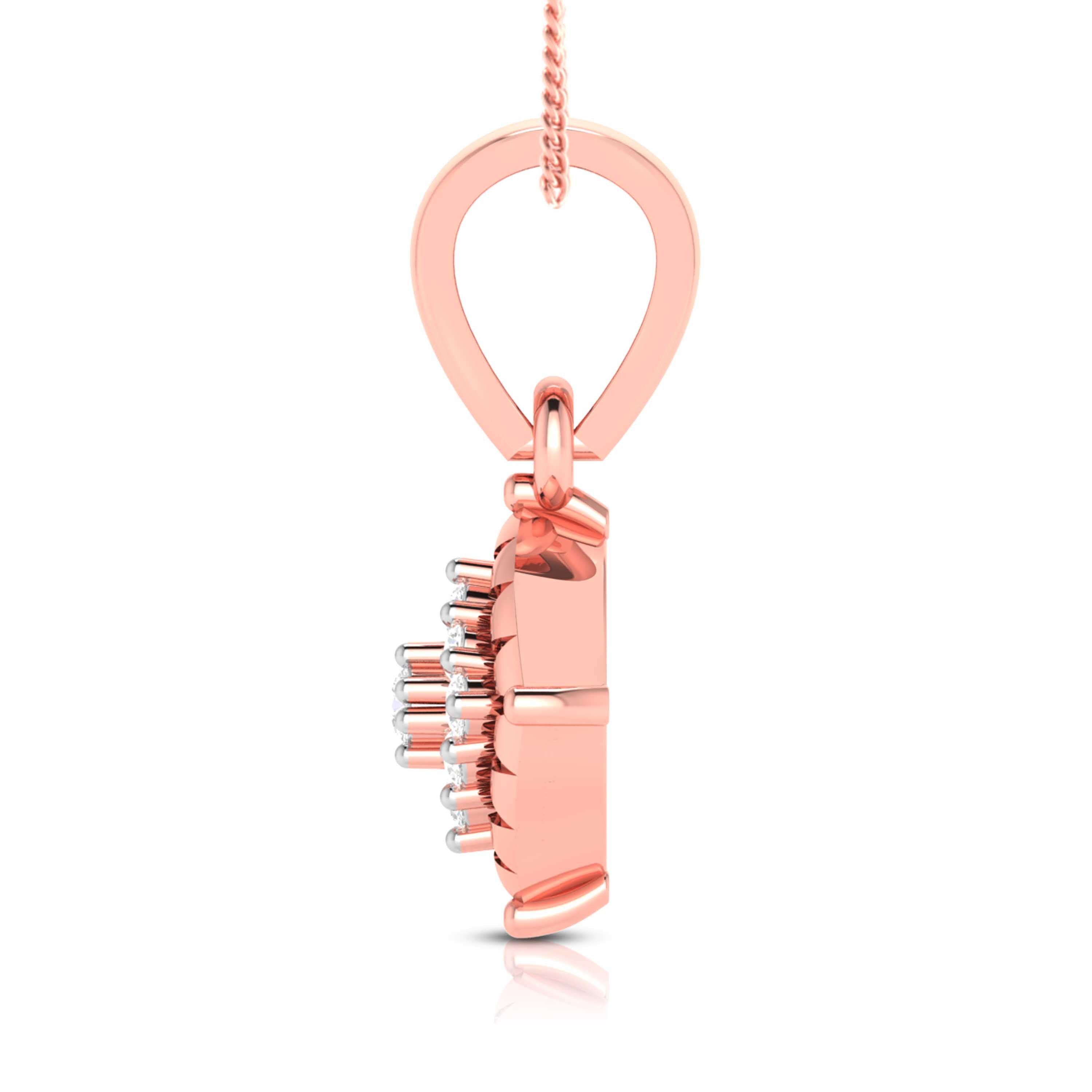 Unwed Round unique lab grown diamond pendant design Fiona Diamonds