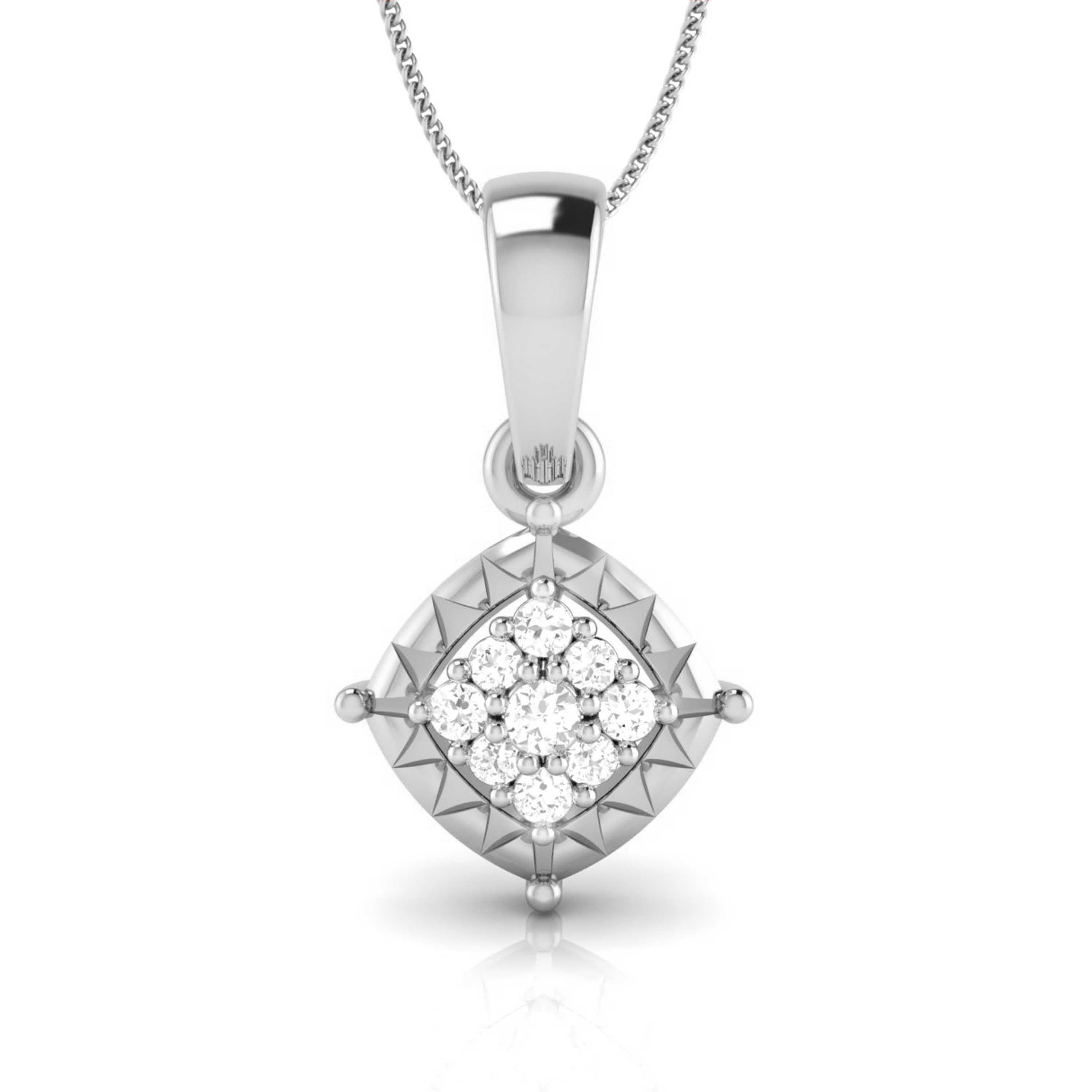 Unwed Round unique lab grown diamond pendant design Fiona Diamonds