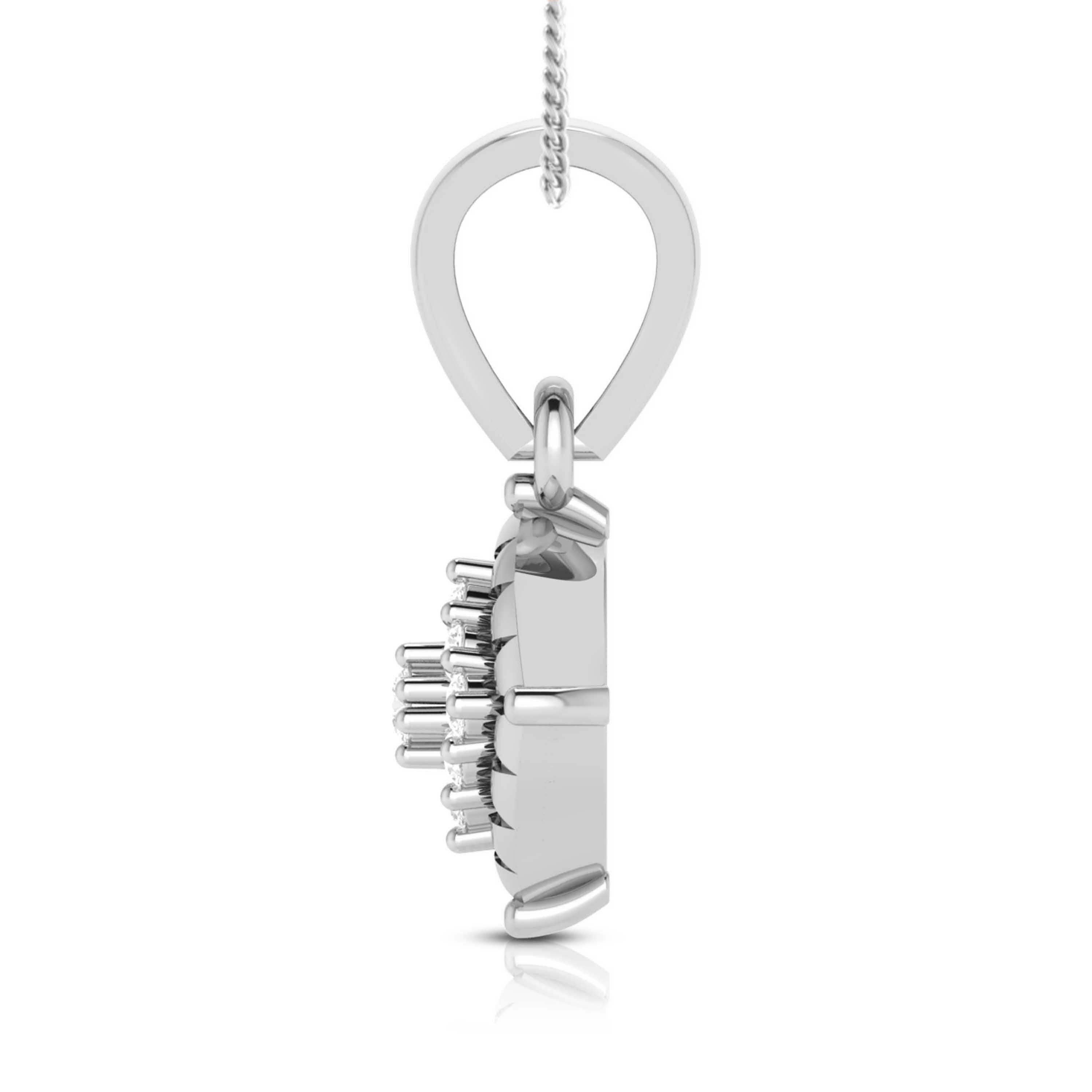 Unwed Round unique lab grown diamond pendant design Fiona Diamonds