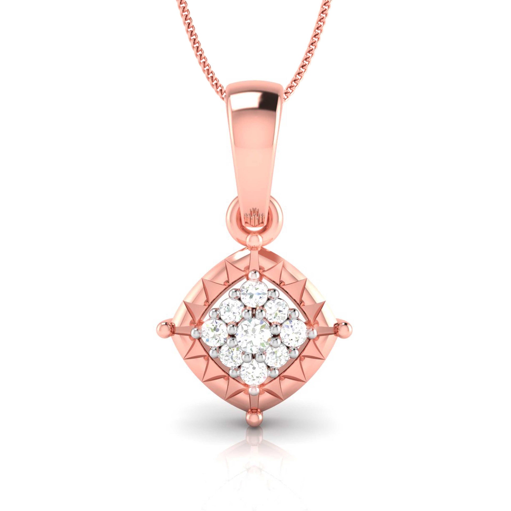 Unwed Round unique lab grown diamond pendant design Fiona Diamonds