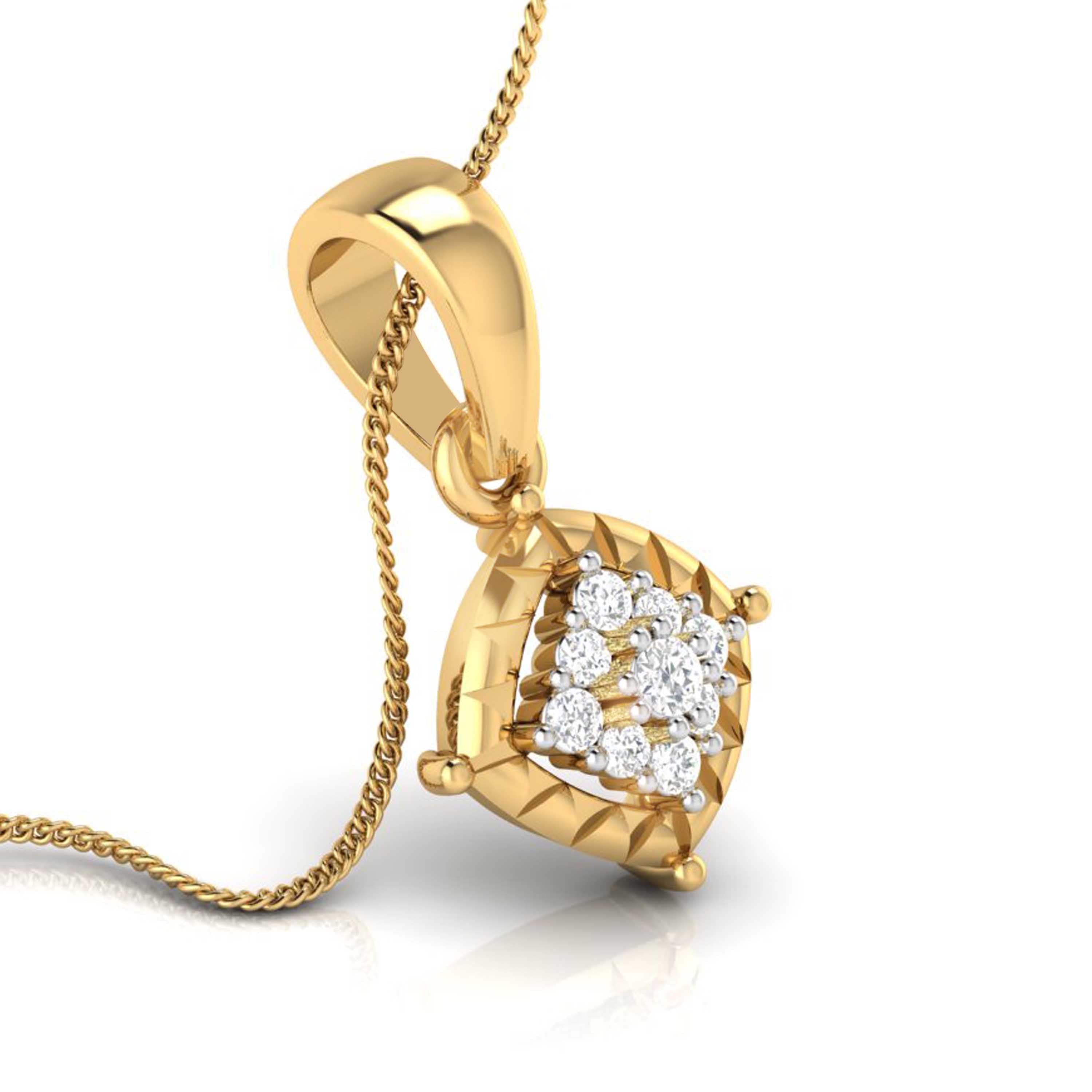 Unwed Round unique lab grown diamond pendant design Fiona Diamonds