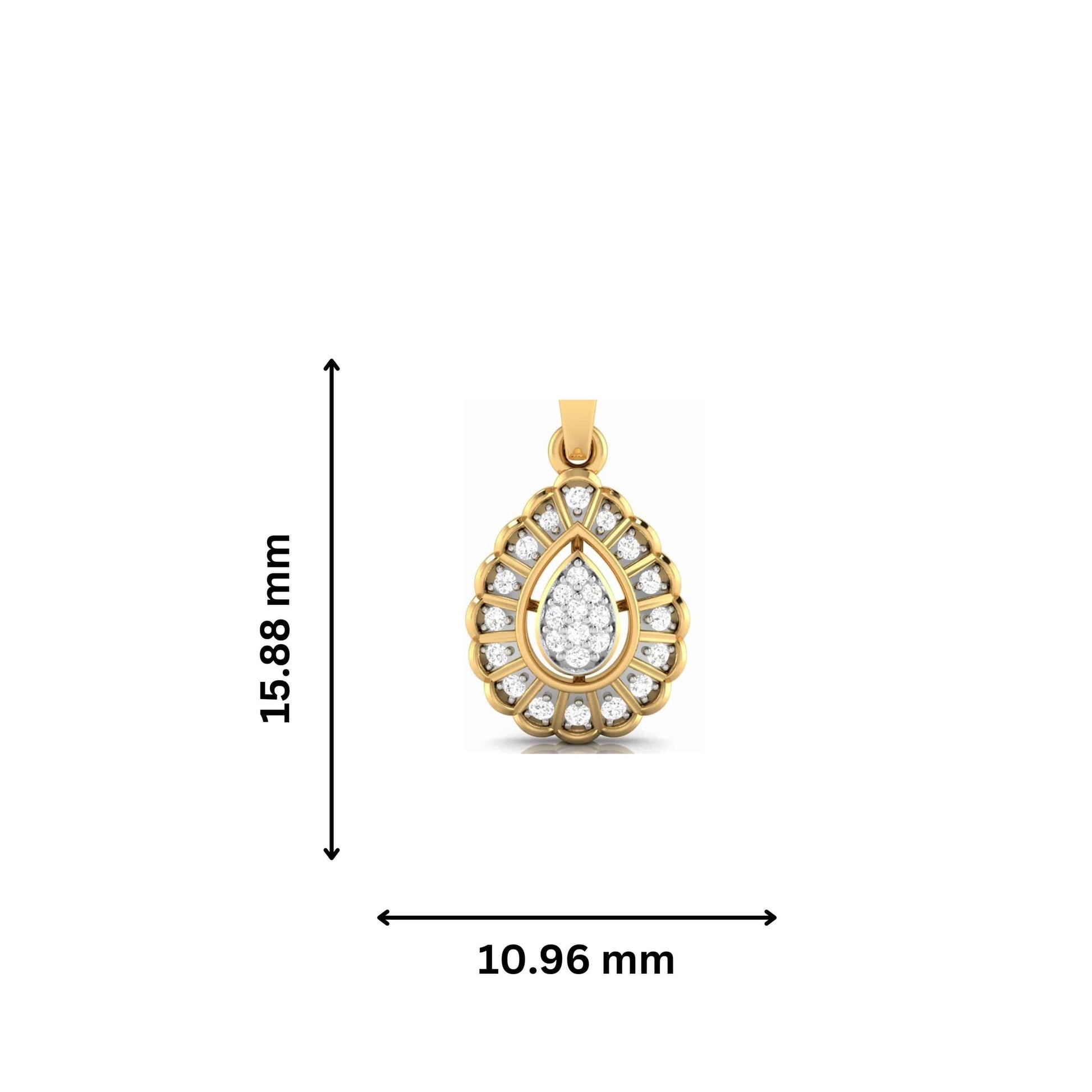 Corolla lab grown diamond pendant design for women Fiona Diamonds