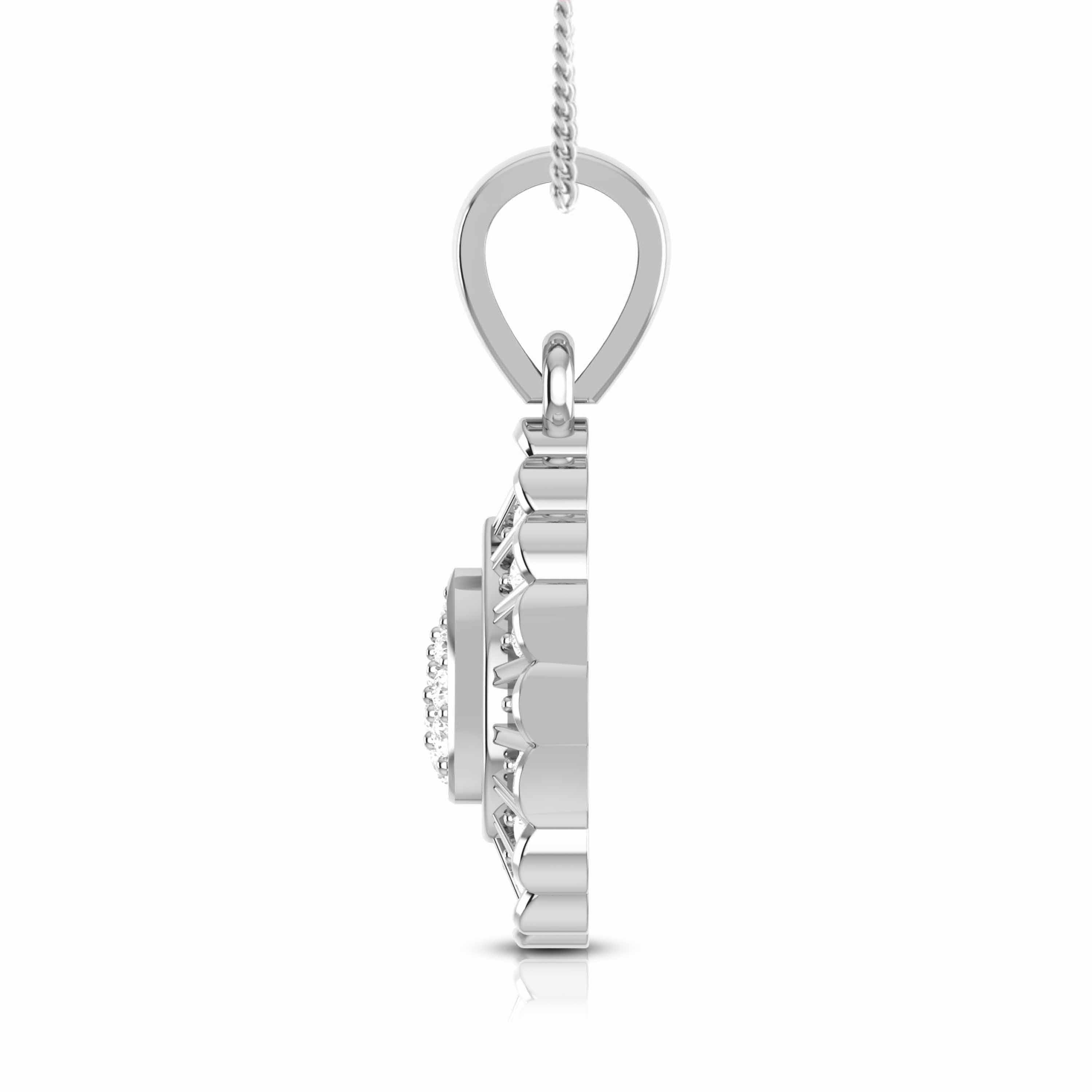 Corolla lab grown diamond pendant design for women Fiona Diamonds