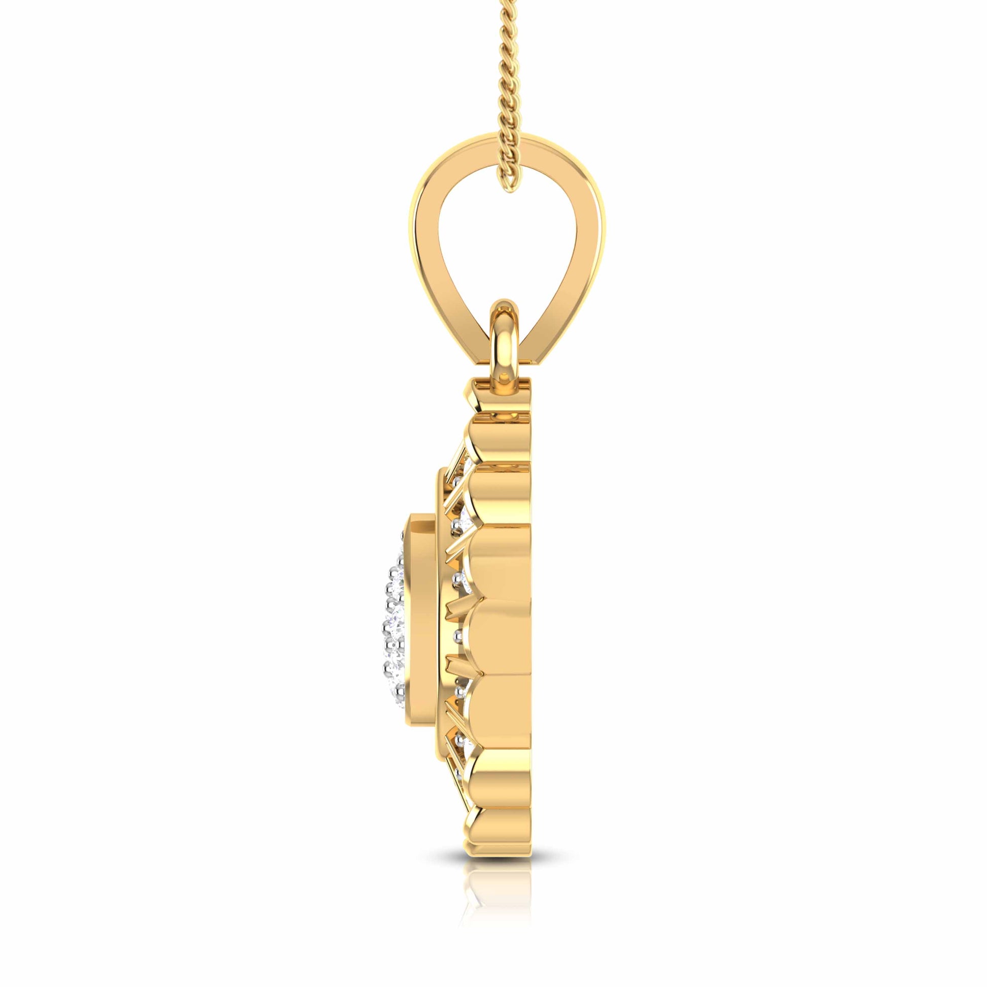 Corolla lab grown diamond pendant design for women Fiona Diamonds