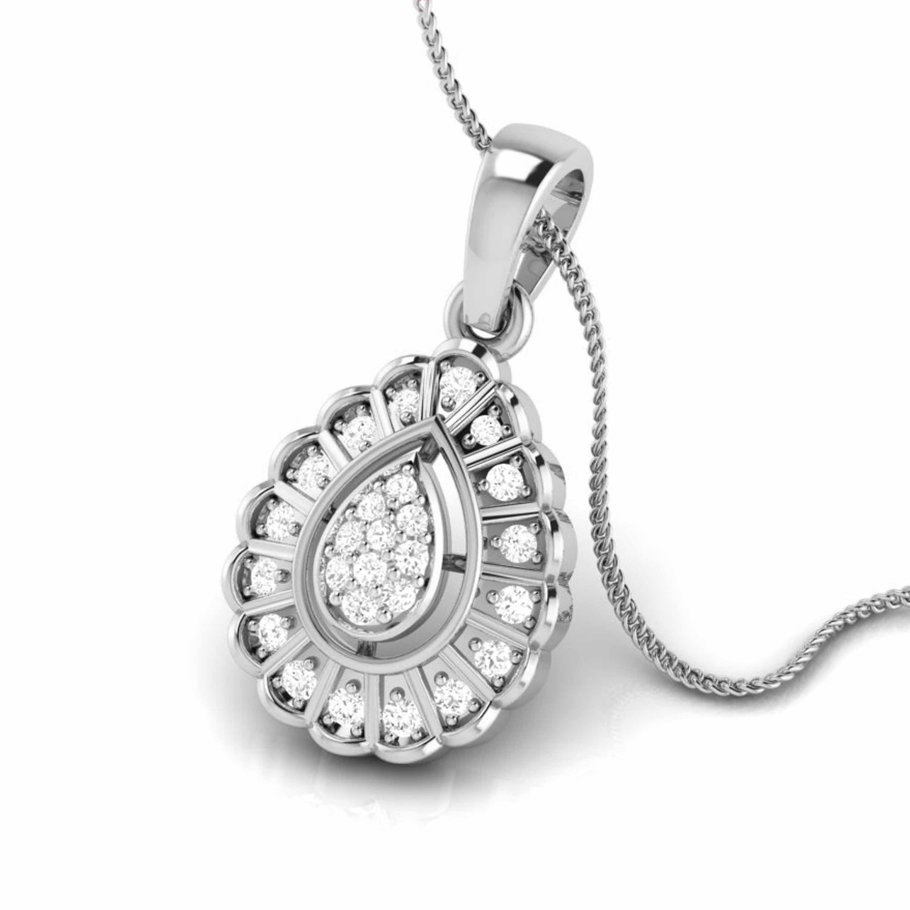 Corolla lab grown diamond pendant design for women Fiona Diamonds