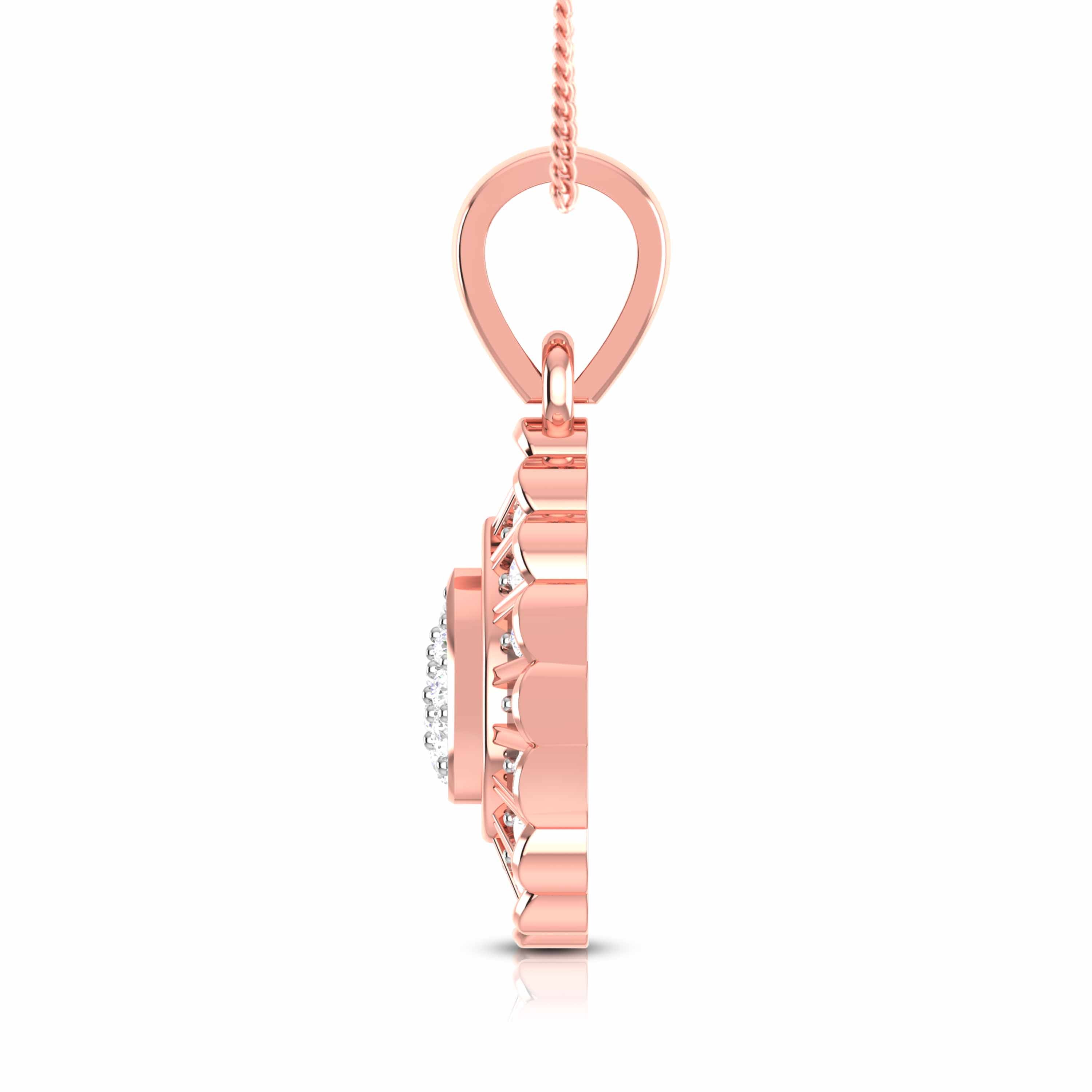Corolla lab grown diamond pendant design for women Fiona Diamonds