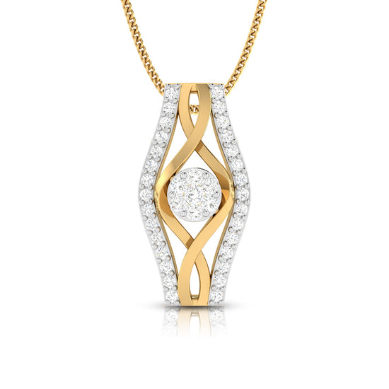 Load image into Gallery viewer, Deviant Round delicate lab grown diamond pendant Fiona Diamonds
