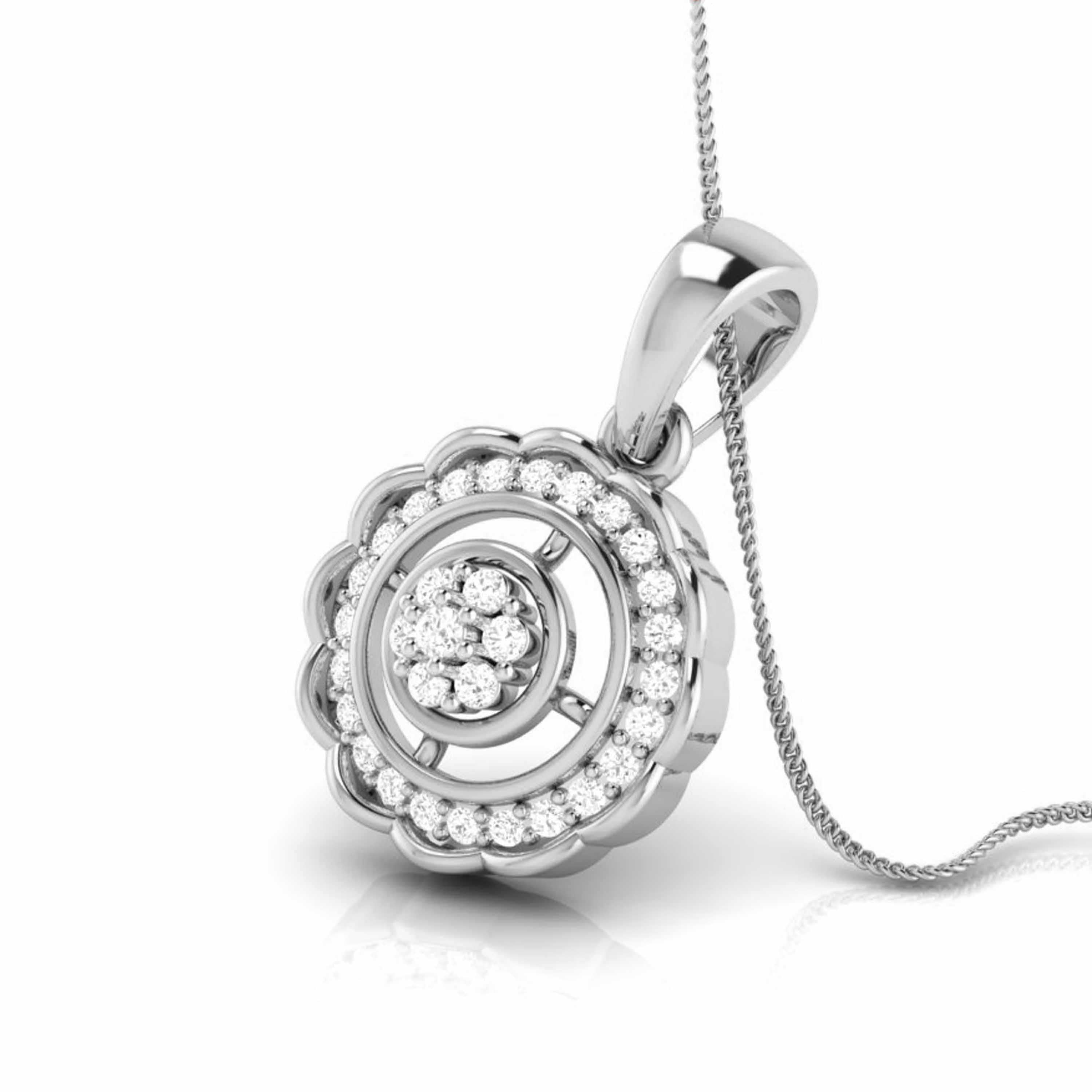 Submissive Round unique lab grown diamond pendant design Fiona Diamonds