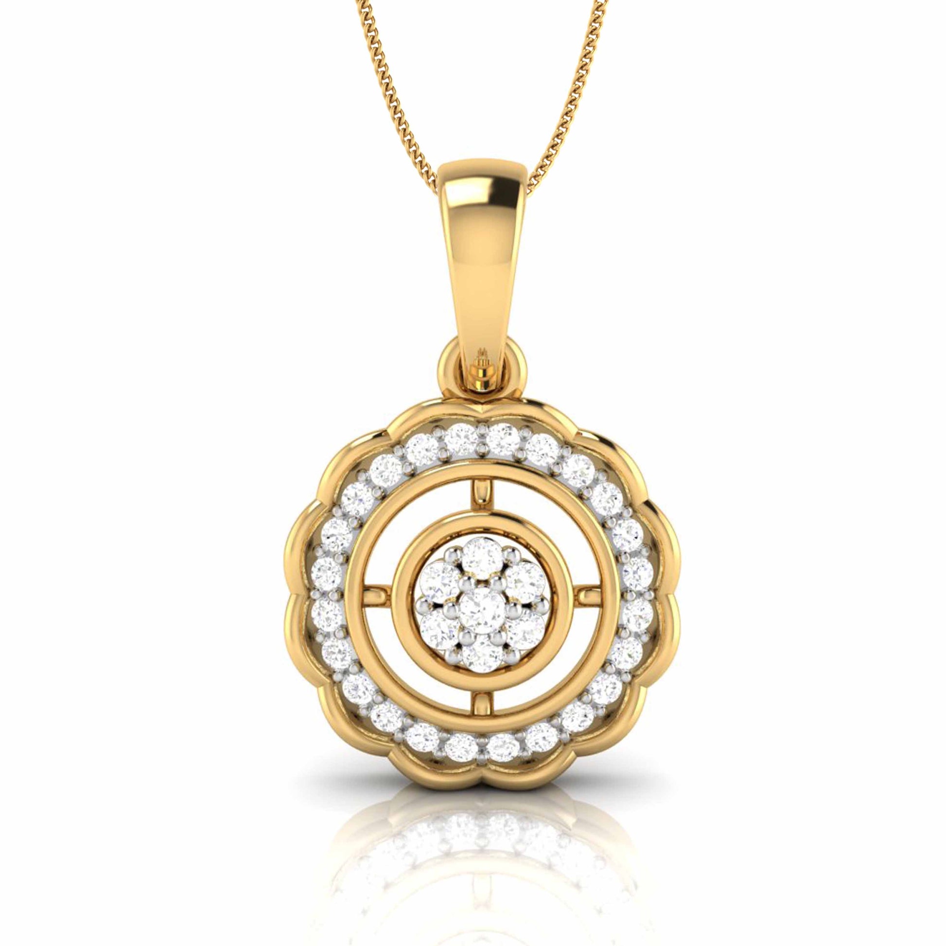 Submissive Round unique lab grown diamond pendant design Fiona Diamonds