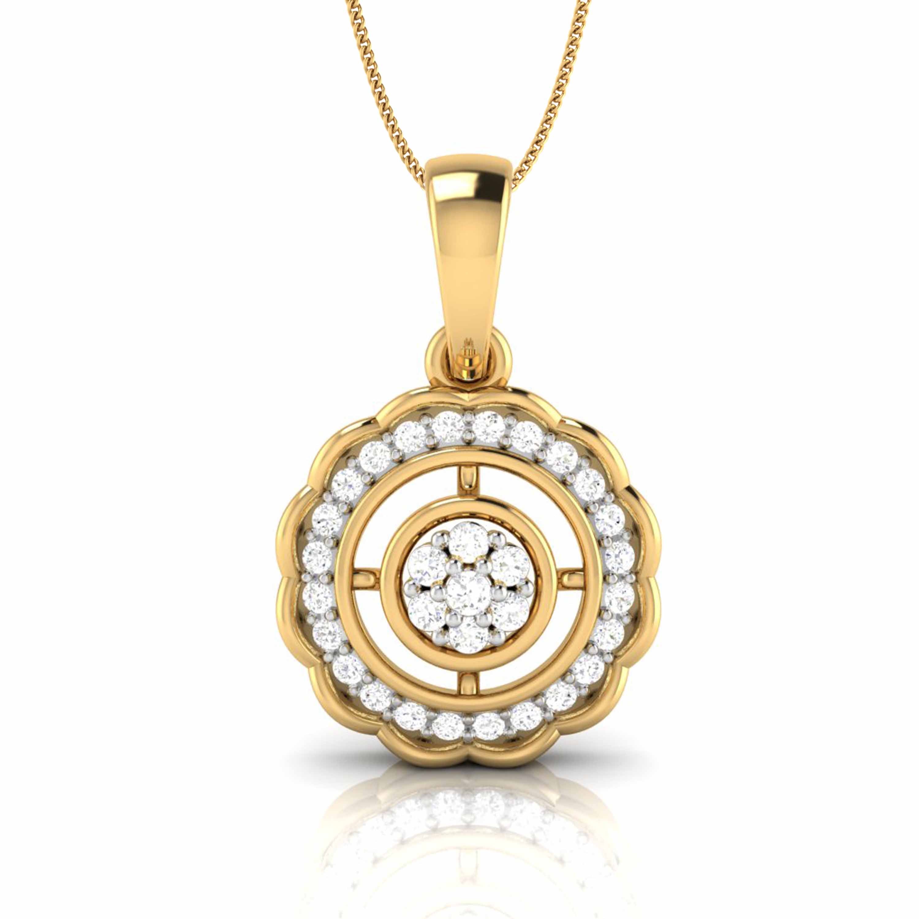 Submissive Round unique lab grown diamond pendant design Fiona Diamonds
