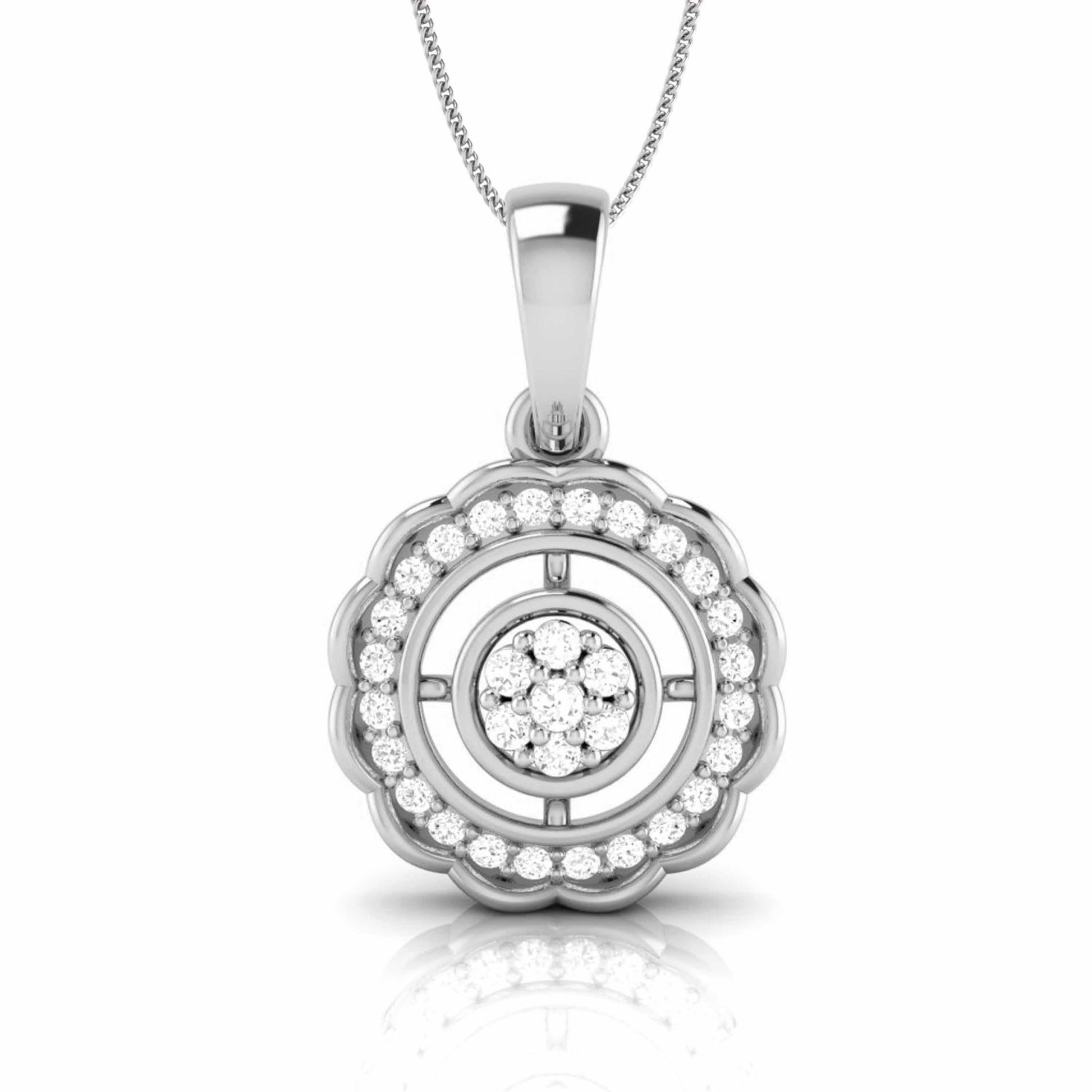Submissive Round unique lab grown diamond pendant design Fiona Diamonds