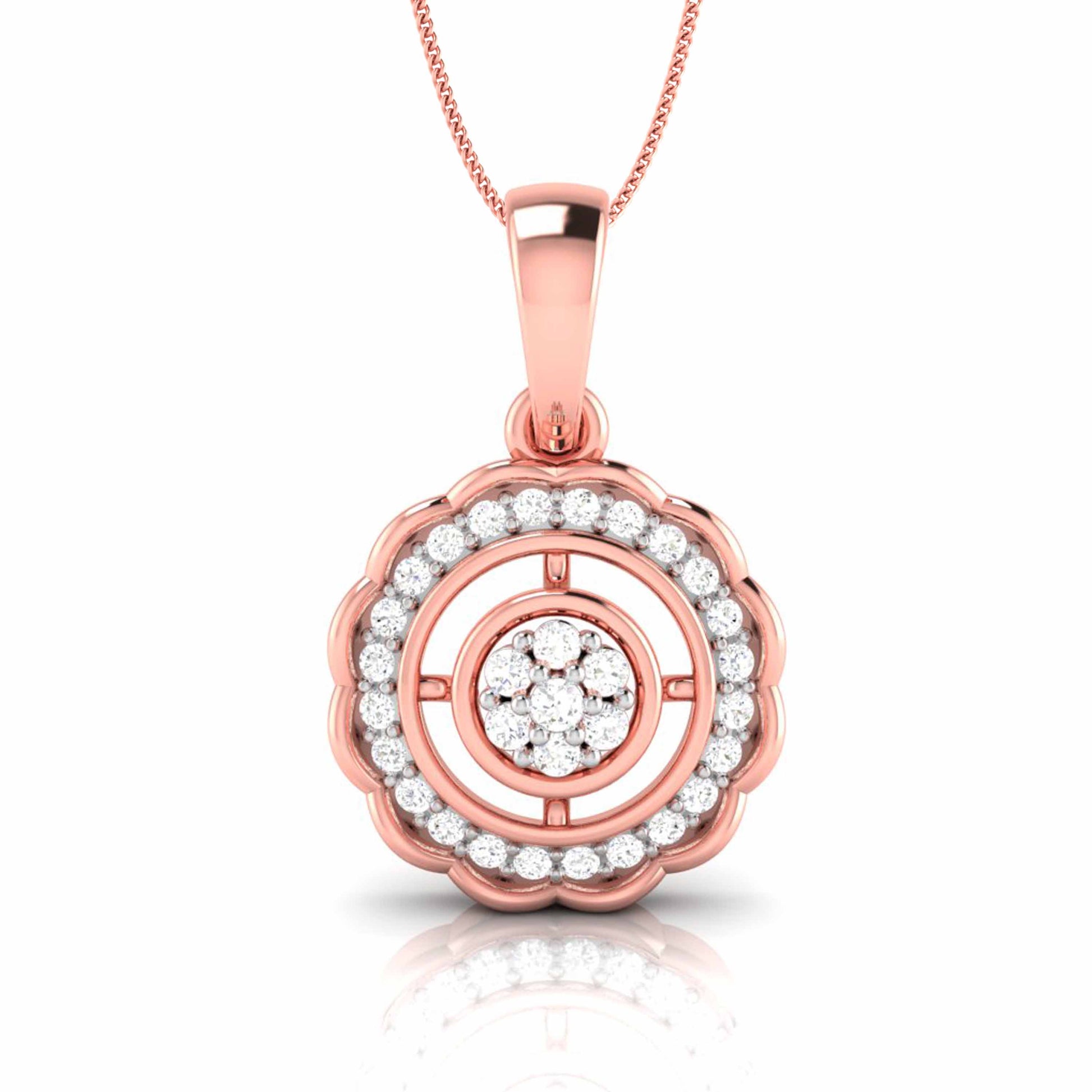 Submissive Round unique lab grown diamond pendant design Fiona Diamonds